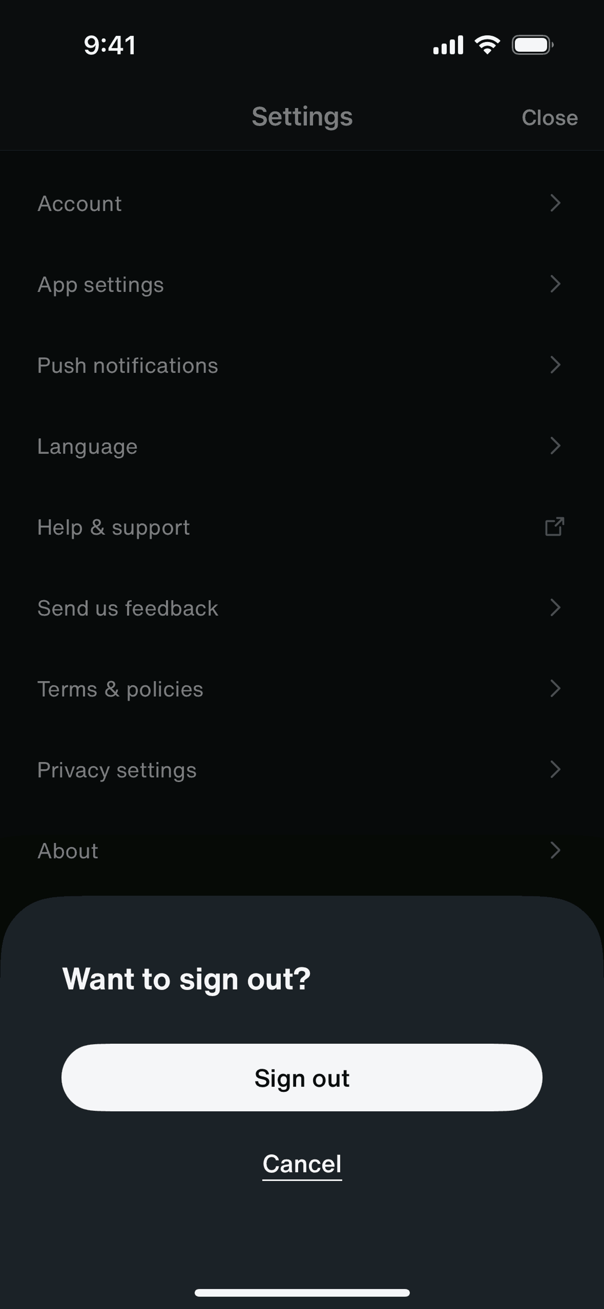 SiriusXM iOS Music & Audio interface screenshot 6
