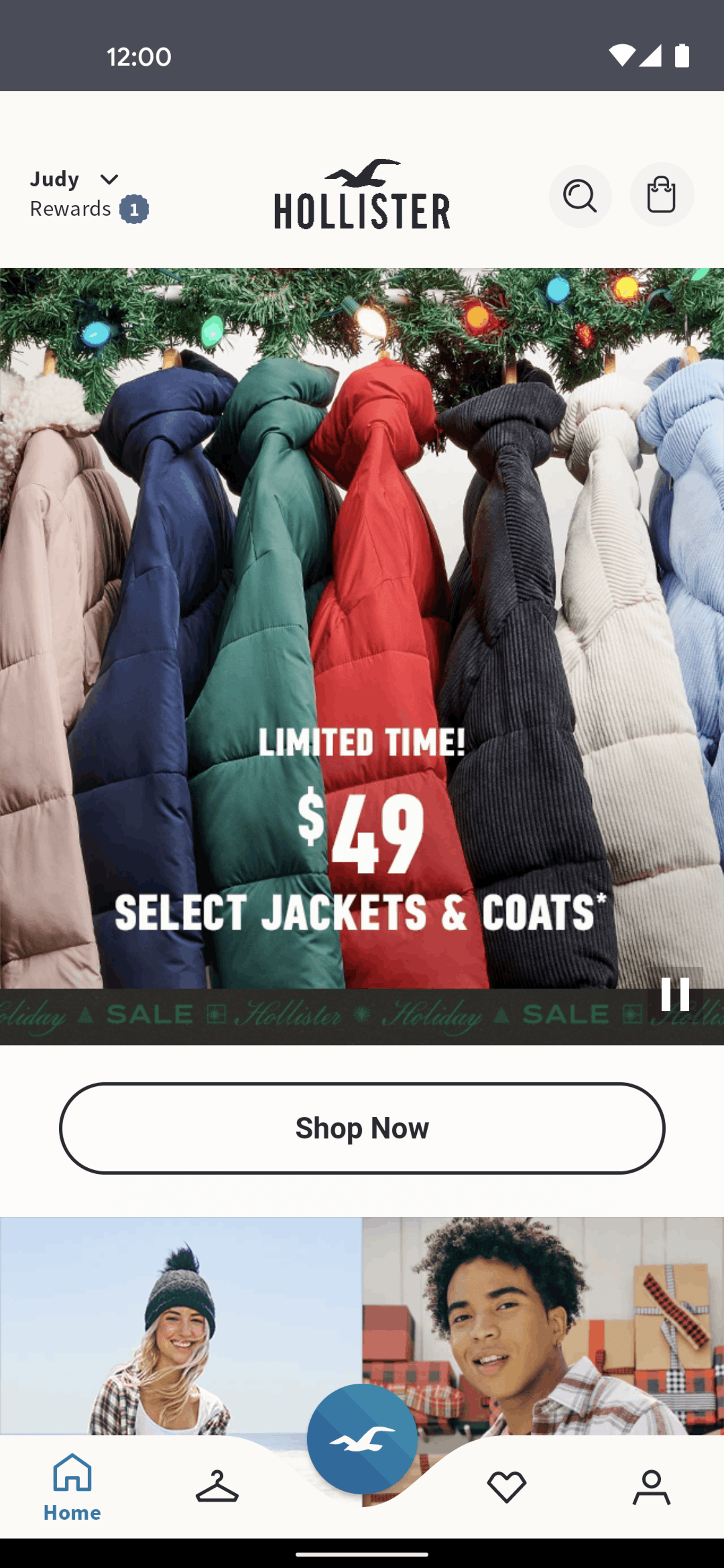 Hollister Co. Android Shopping interface screenshot 21