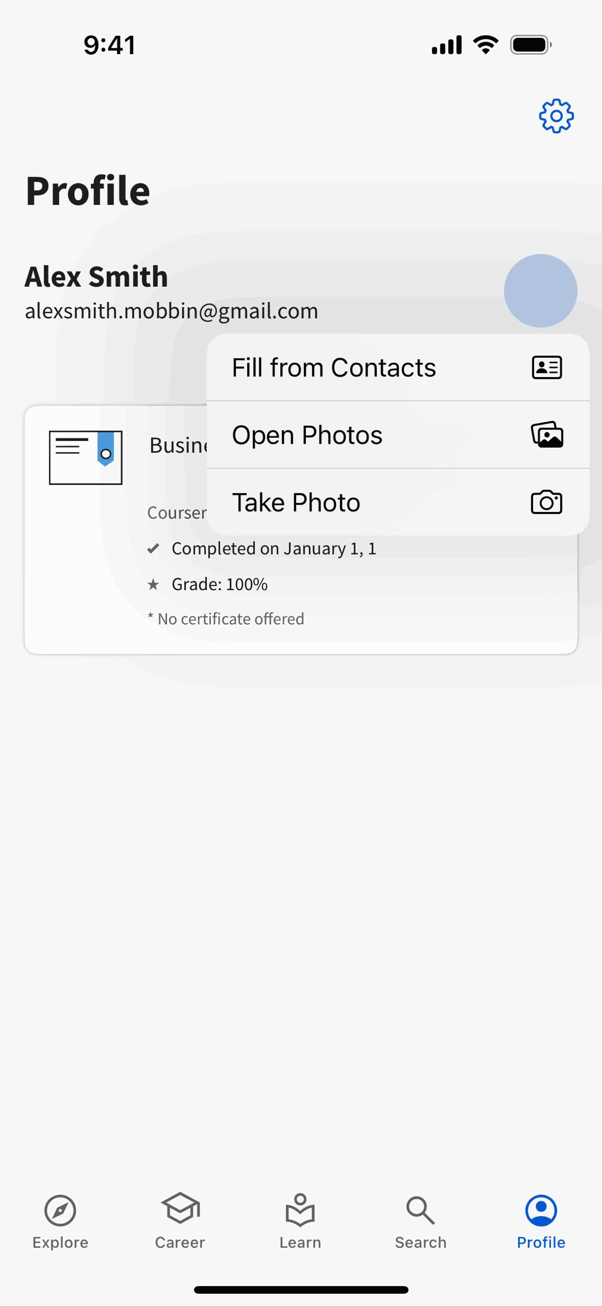 Coursera iOS Education interface screenshot 5