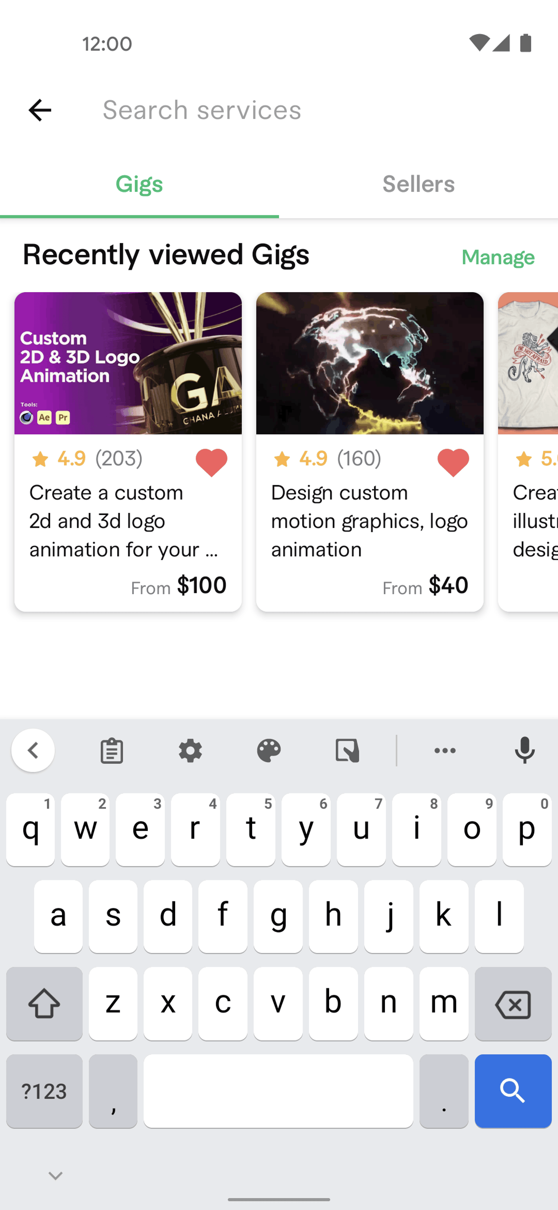 Fiverr Android Business interface screenshot 13