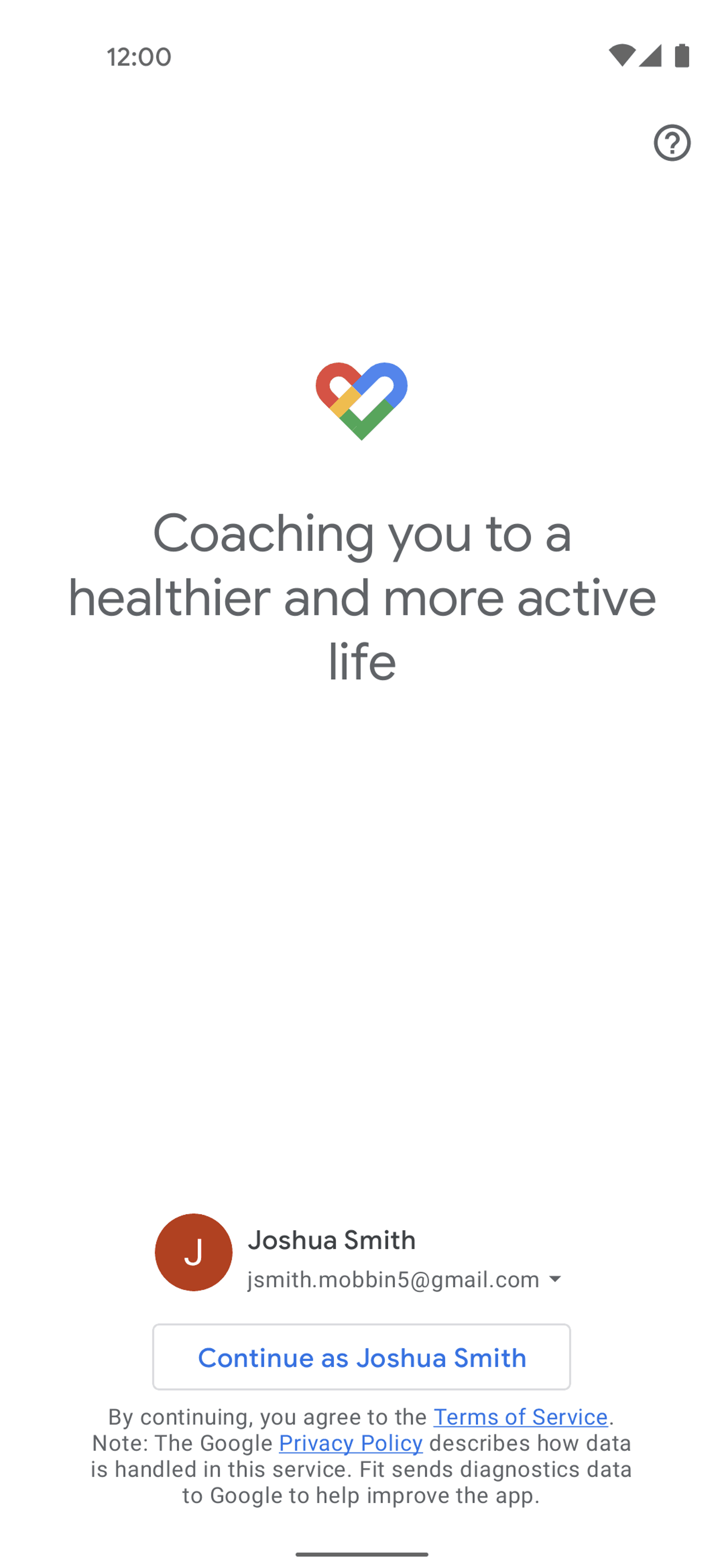 Google Fit Android Health & Fitness interface screenshot 1