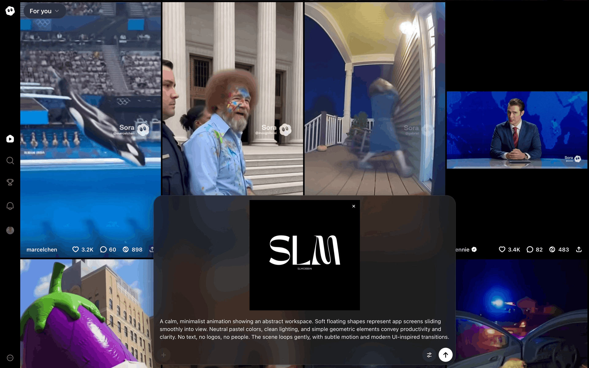 Sora Web AI interface screenshot 2