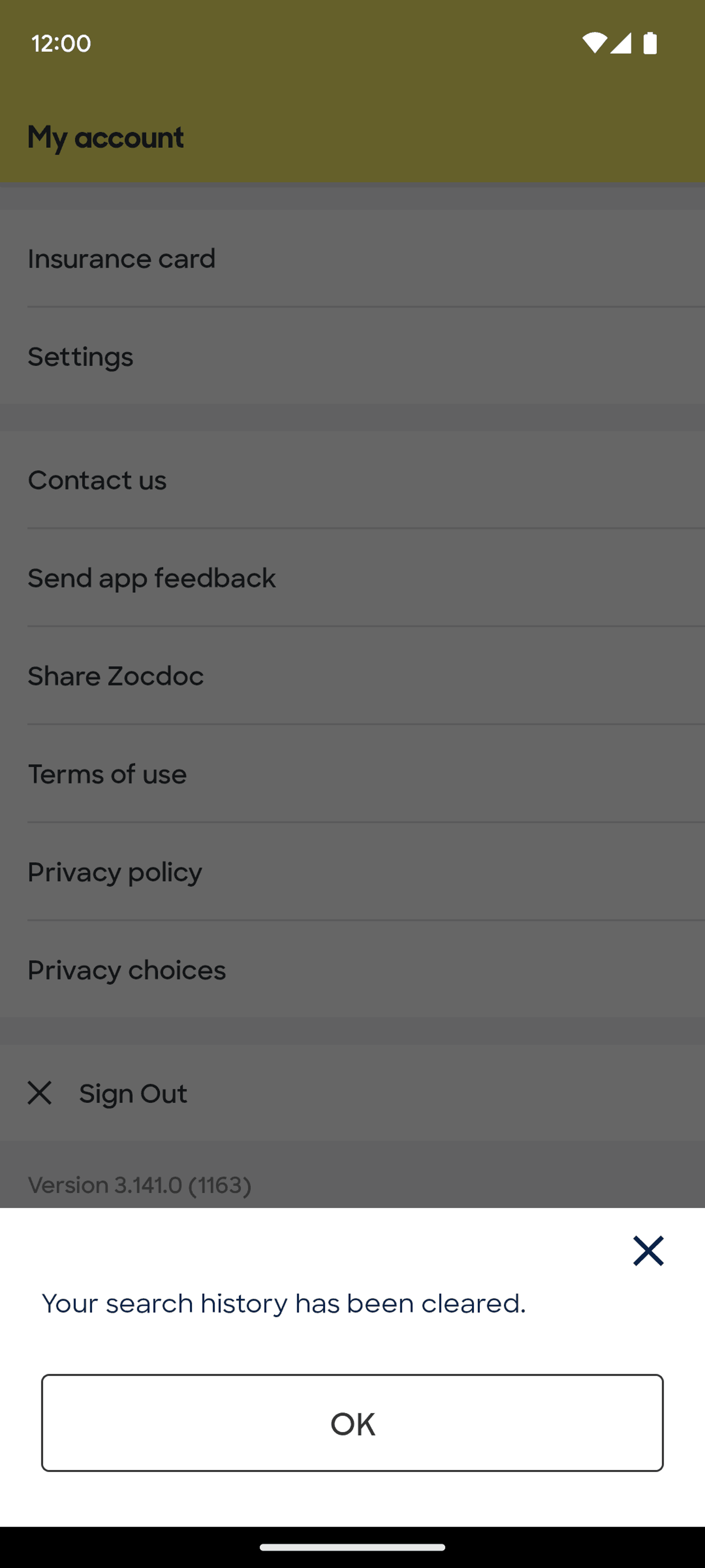 Zocdoc Android Medical interface screenshot 20