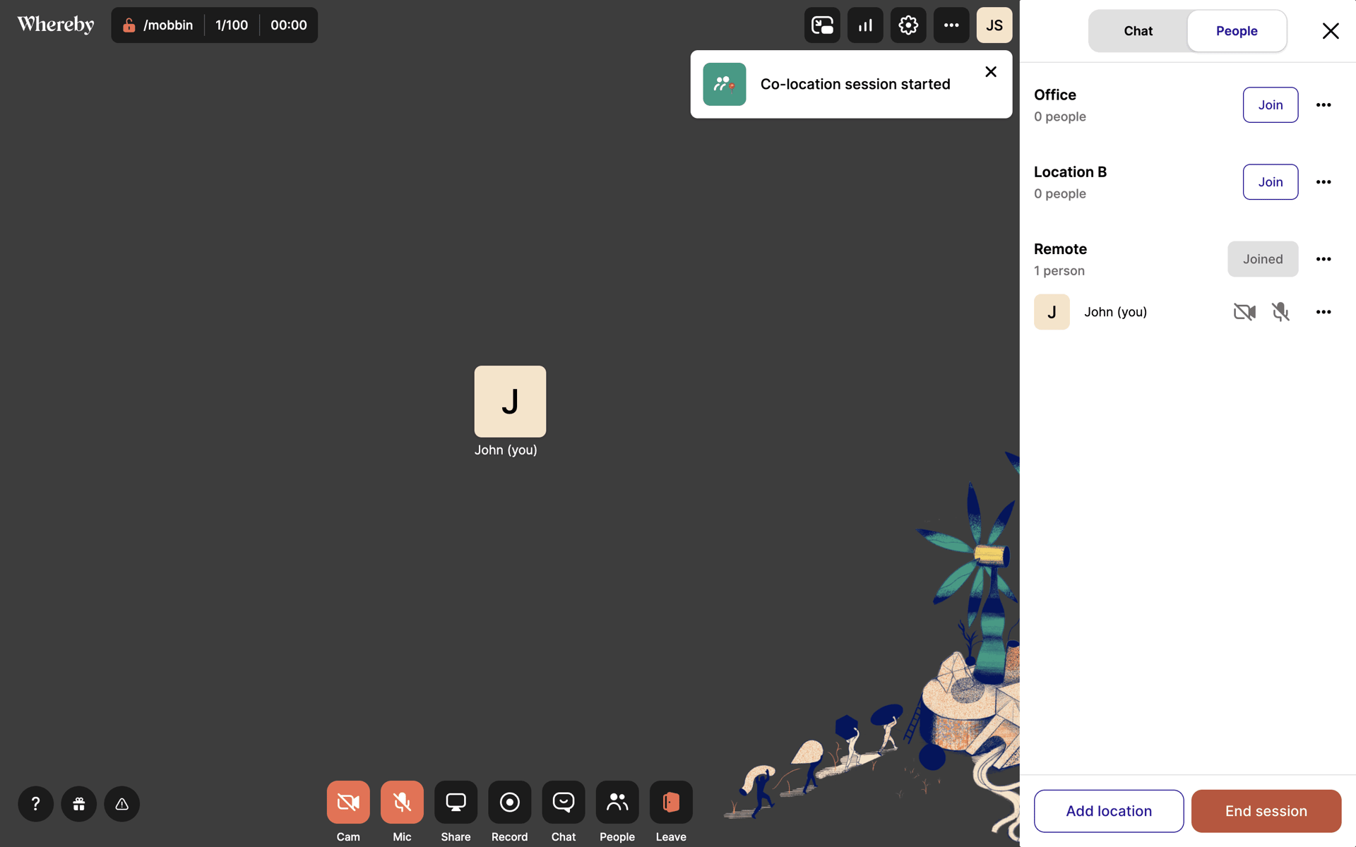 Whereby Web Business interface screenshot 6