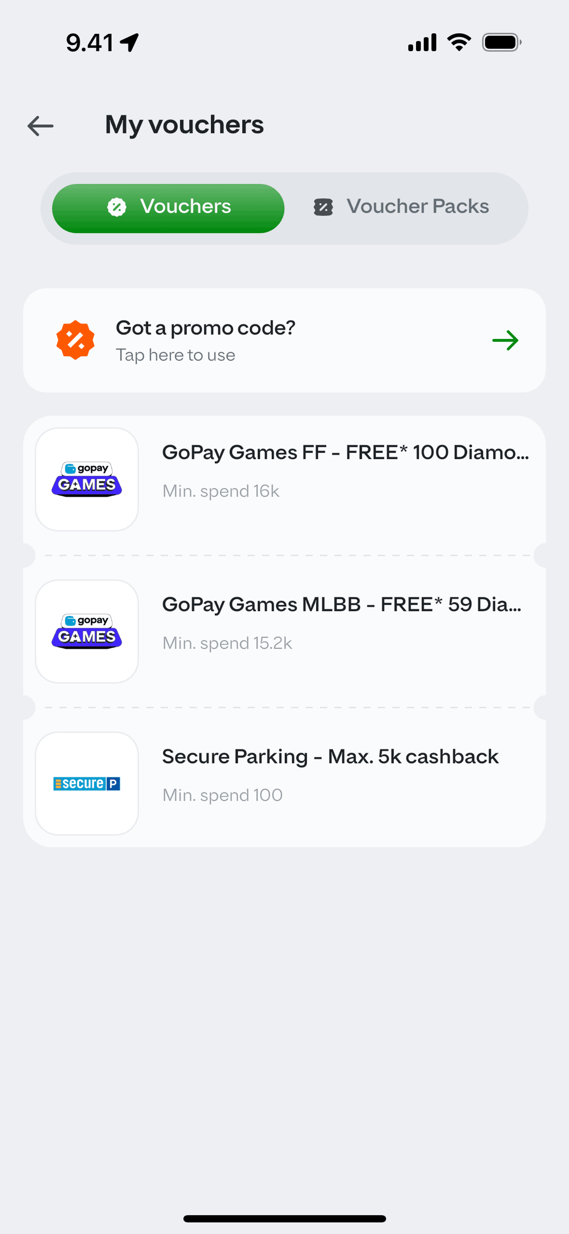 GoPay iOS Finance interface screenshot 18