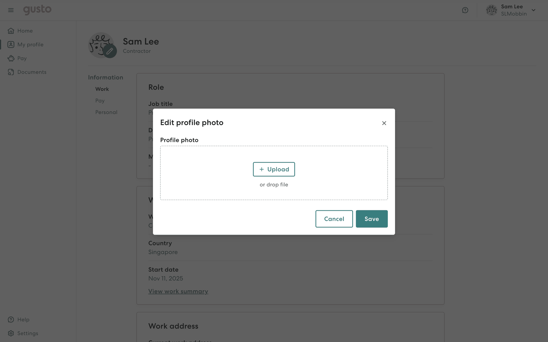 Gusto Web Finance interface screenshot 17