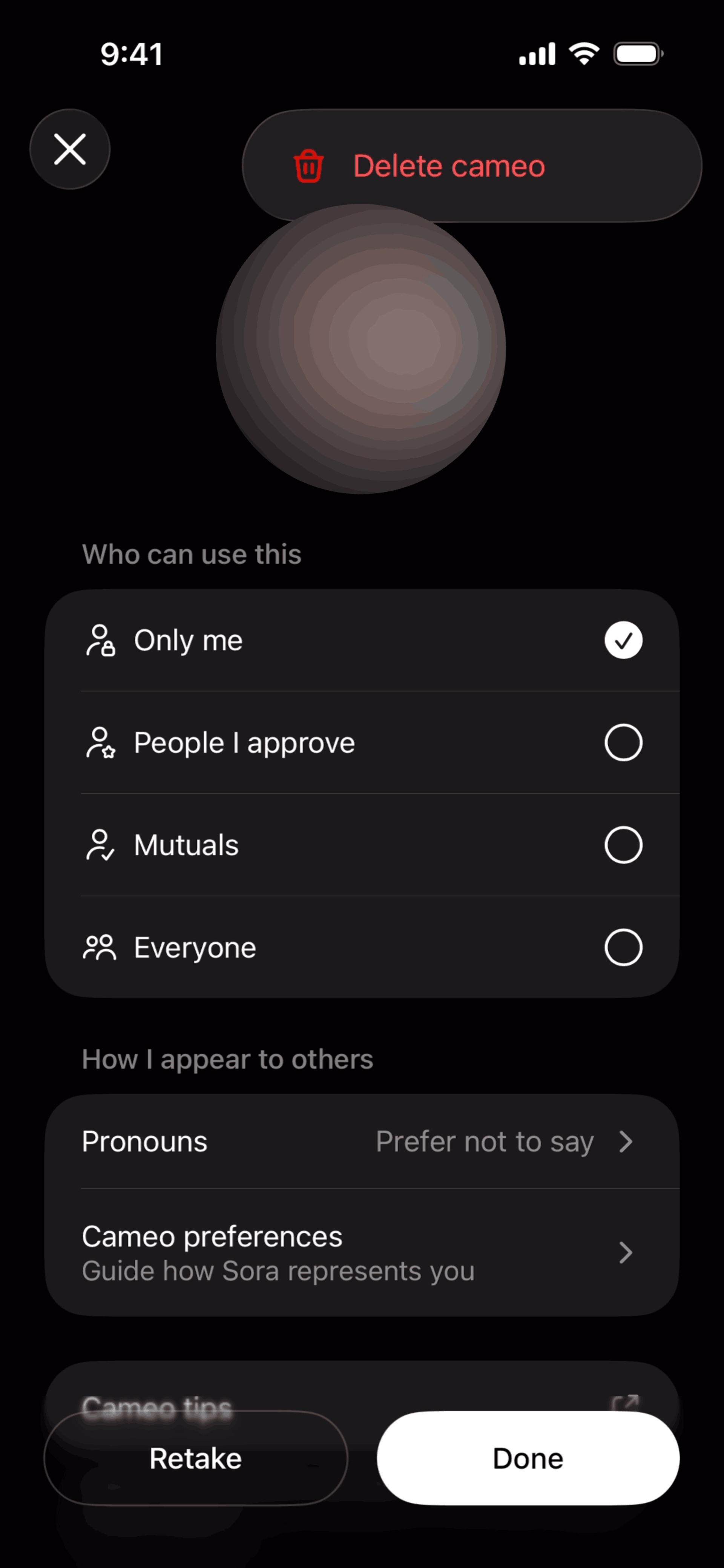 Sora iOS AI interface screenshot 10