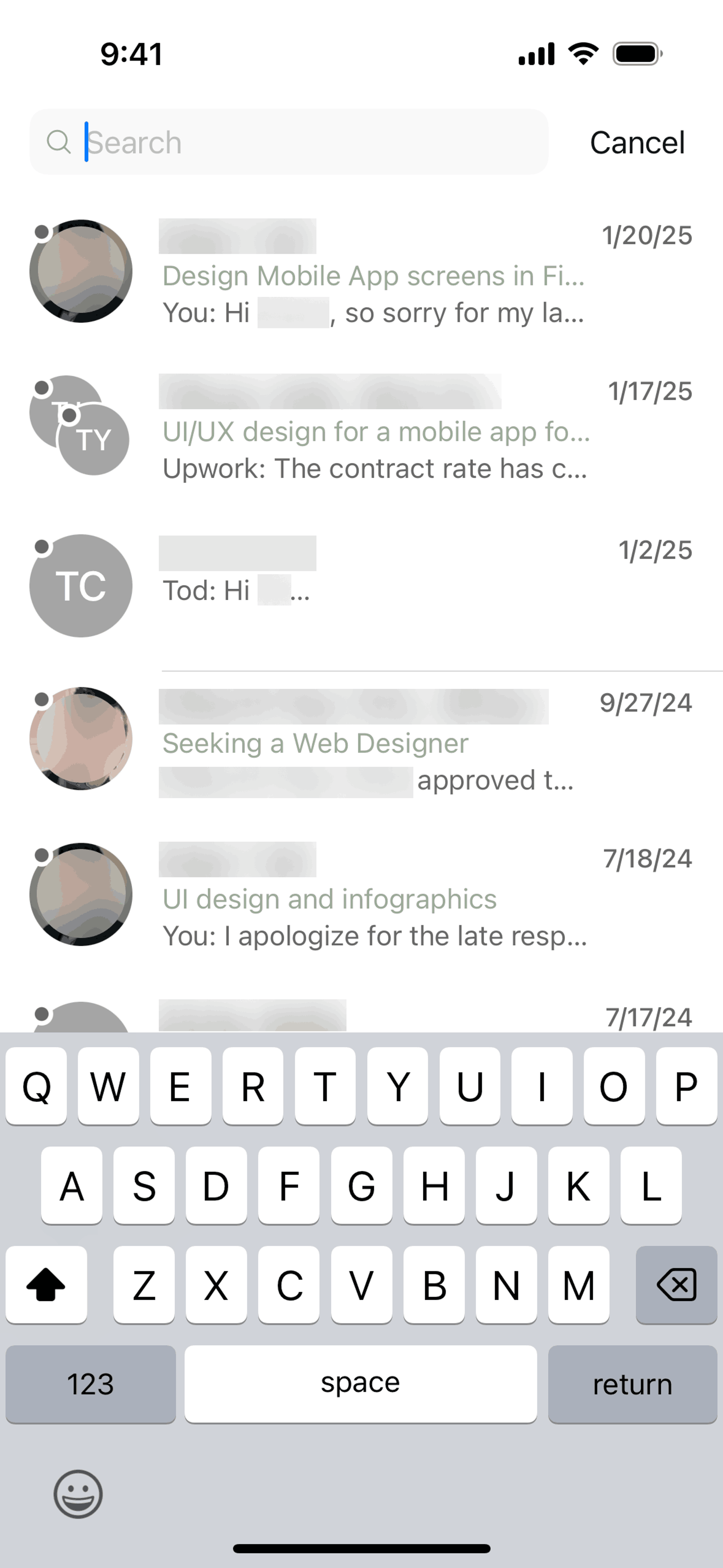Upwork iOS Business interface screenshot 18