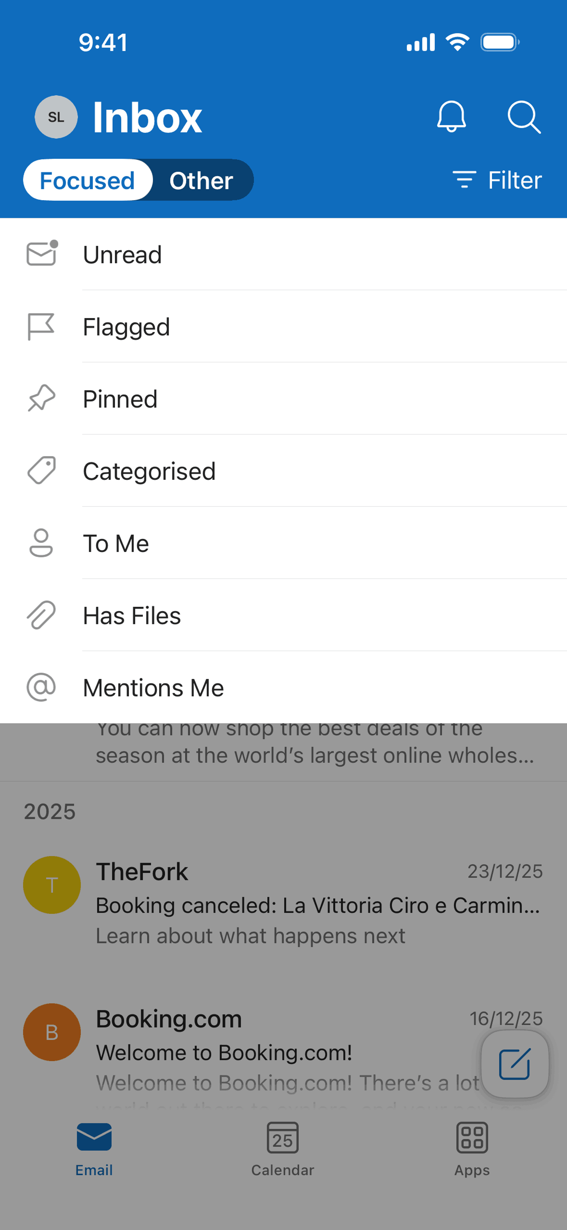 Microsoft Outlook iOS email interface screenshot 9