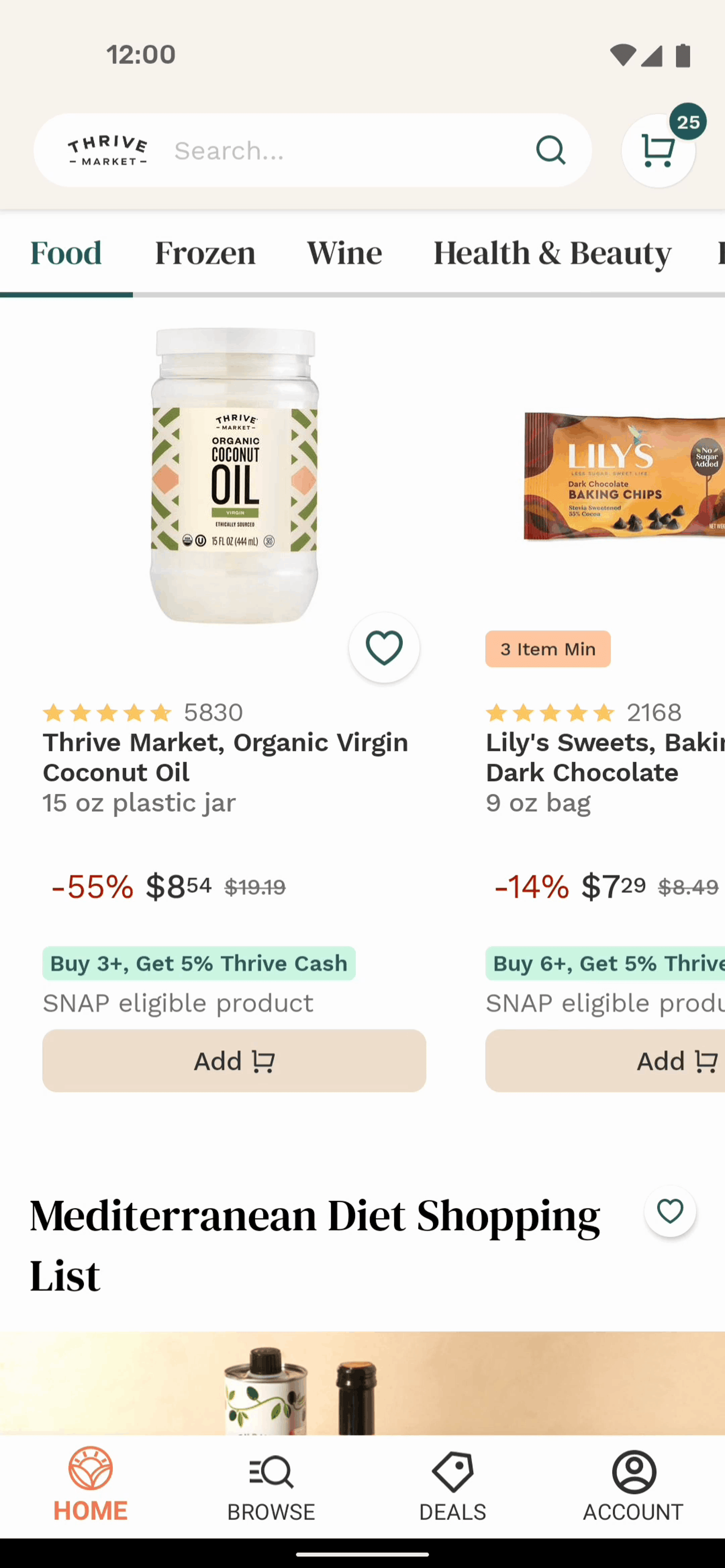 Thrive Market Android Shopping interface screenshot 6