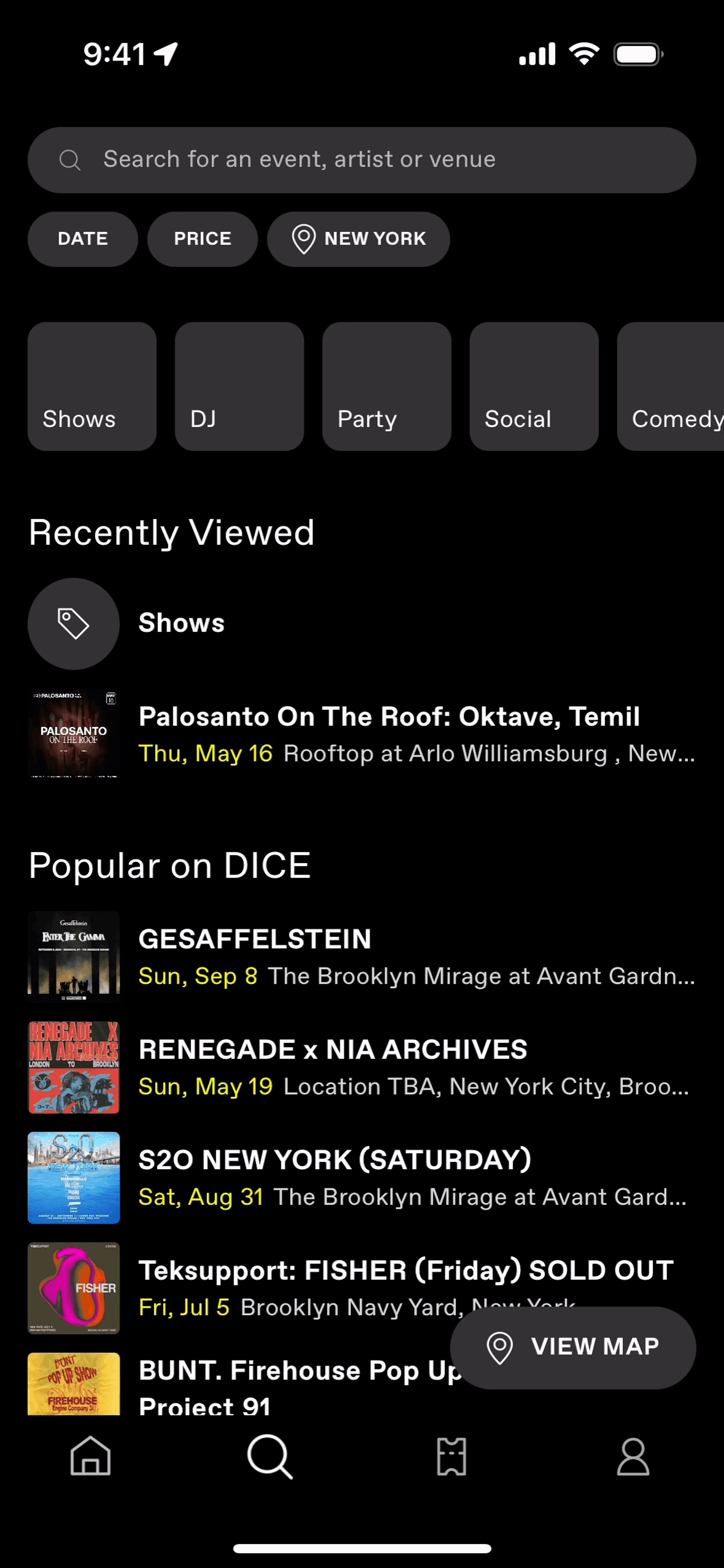 DICE iOS Entertainment interface screenshot 13