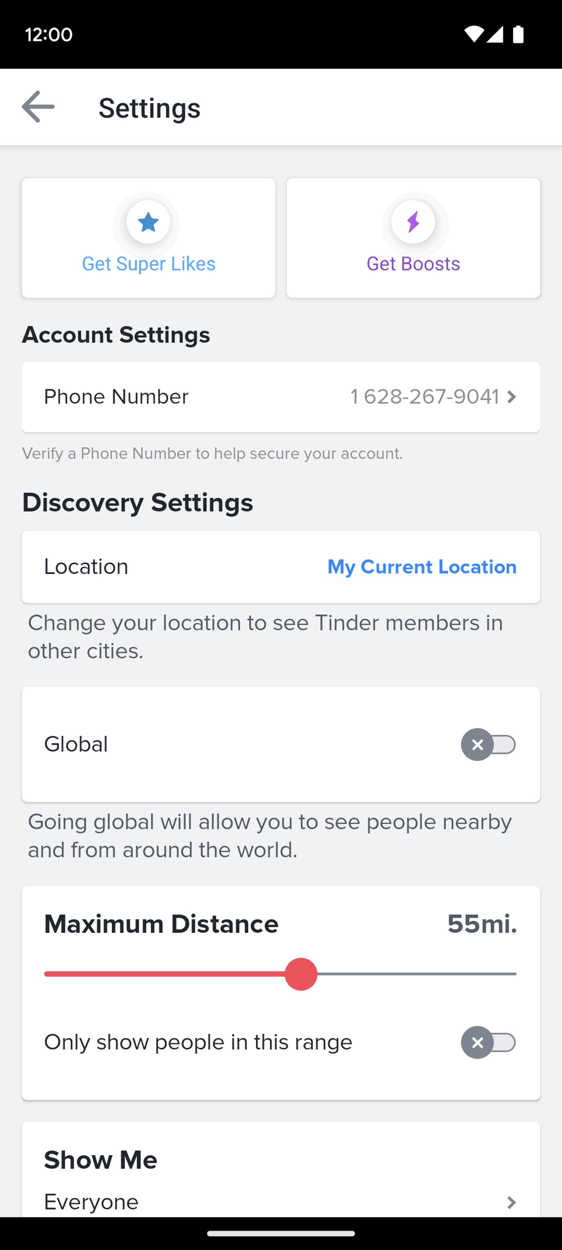 Tinder Android Social Networking interface screenshot 24
