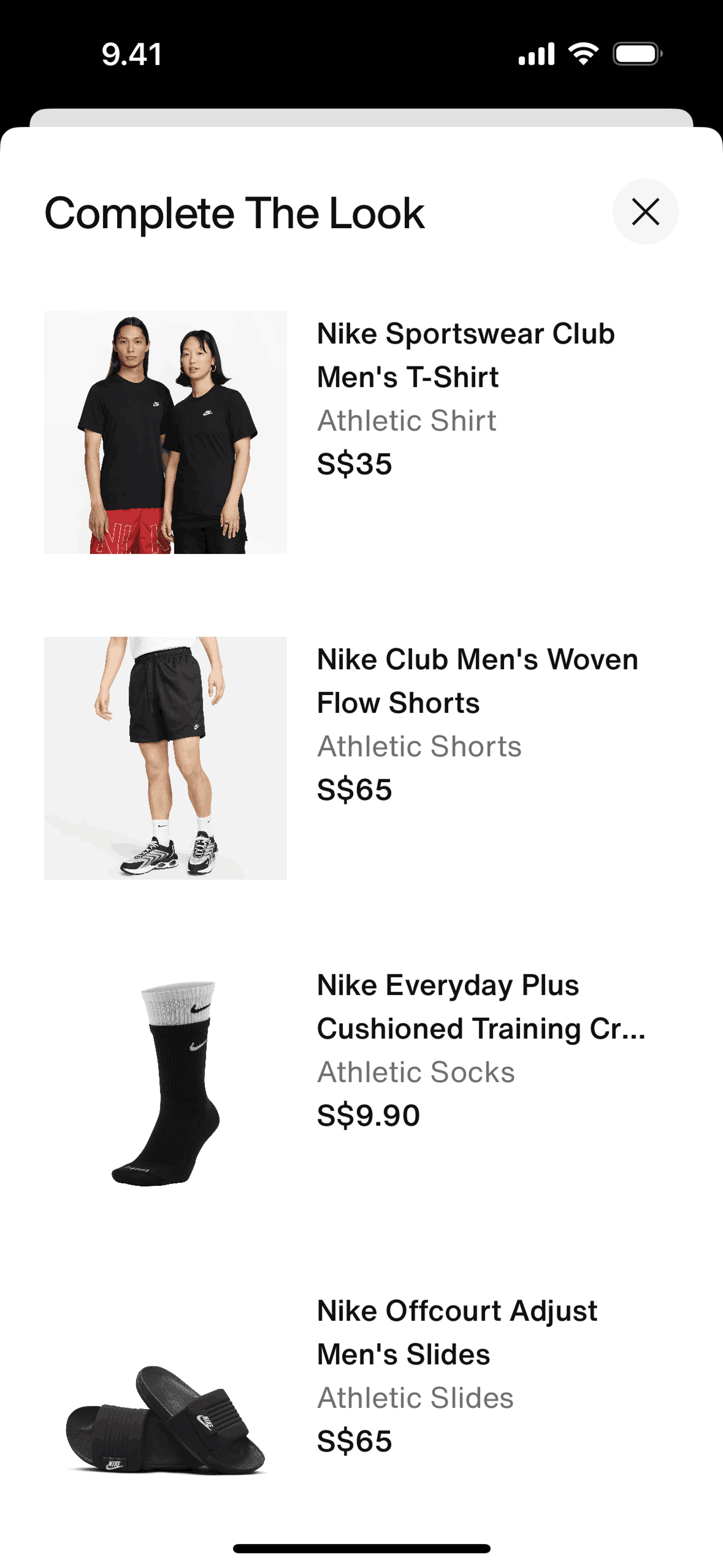 Nike iOS Shopping interface screenshot 10