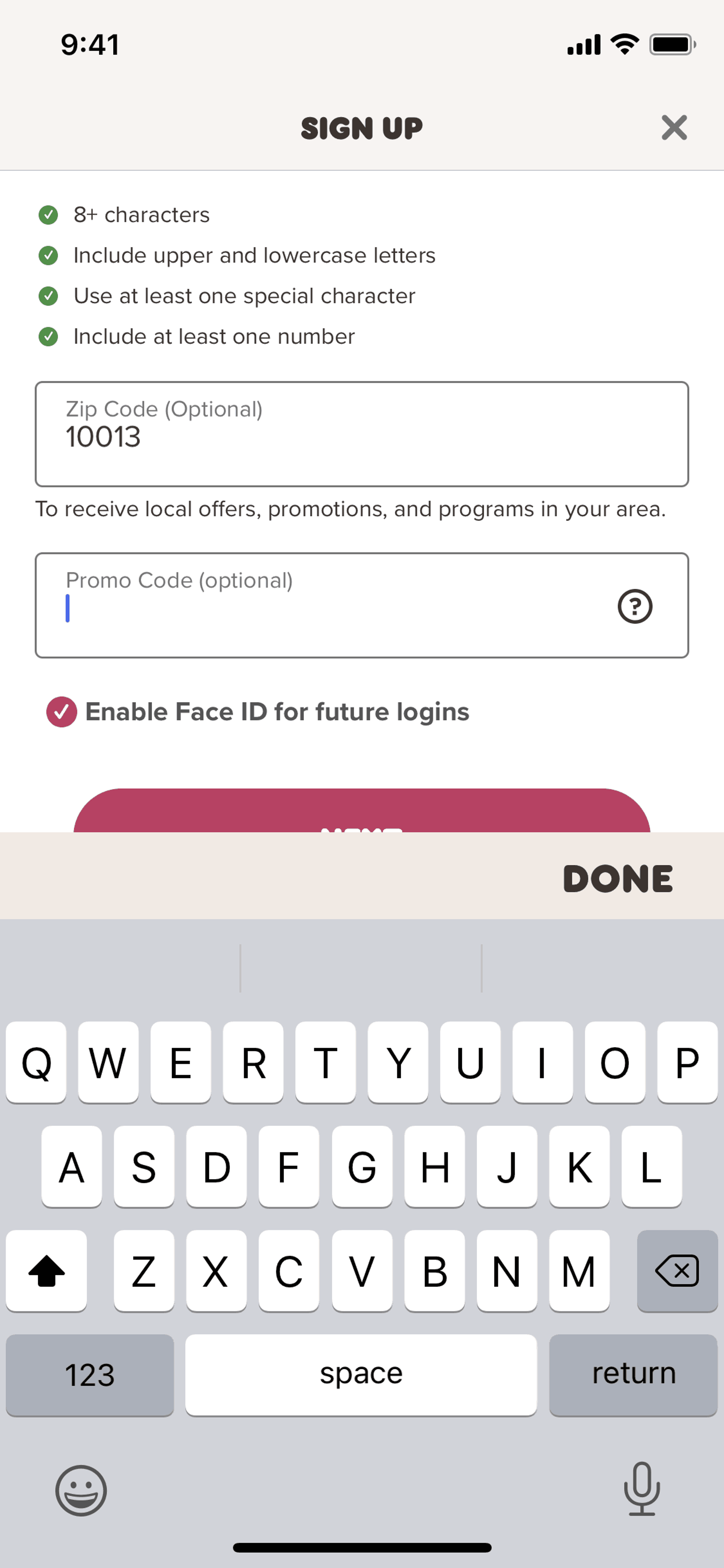Dunkin' iOS Food & Drink interface screenshot 10