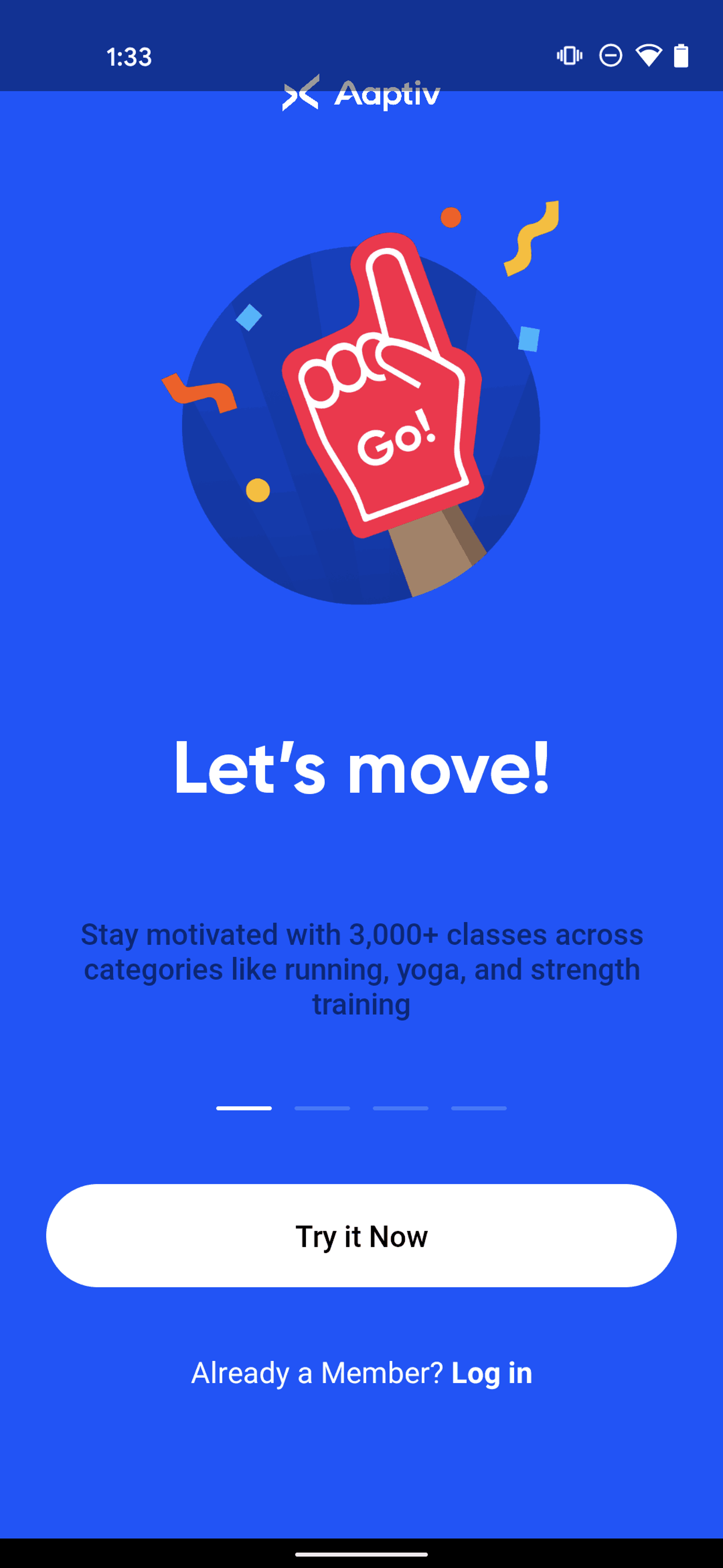Aaptiv Android Health & Fitness interface screenshot 2