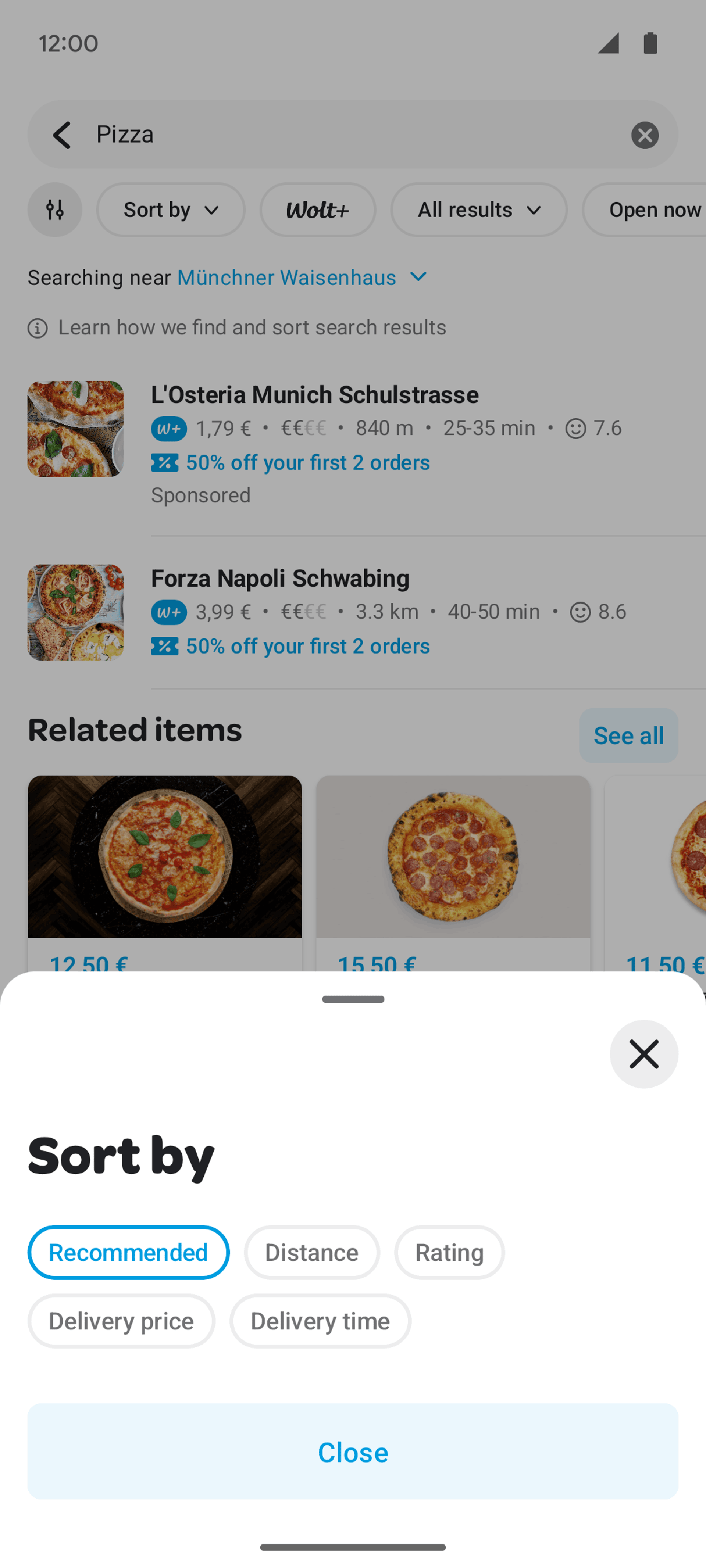 Wolt Delivery Android Food & Drink interface screenshot 10