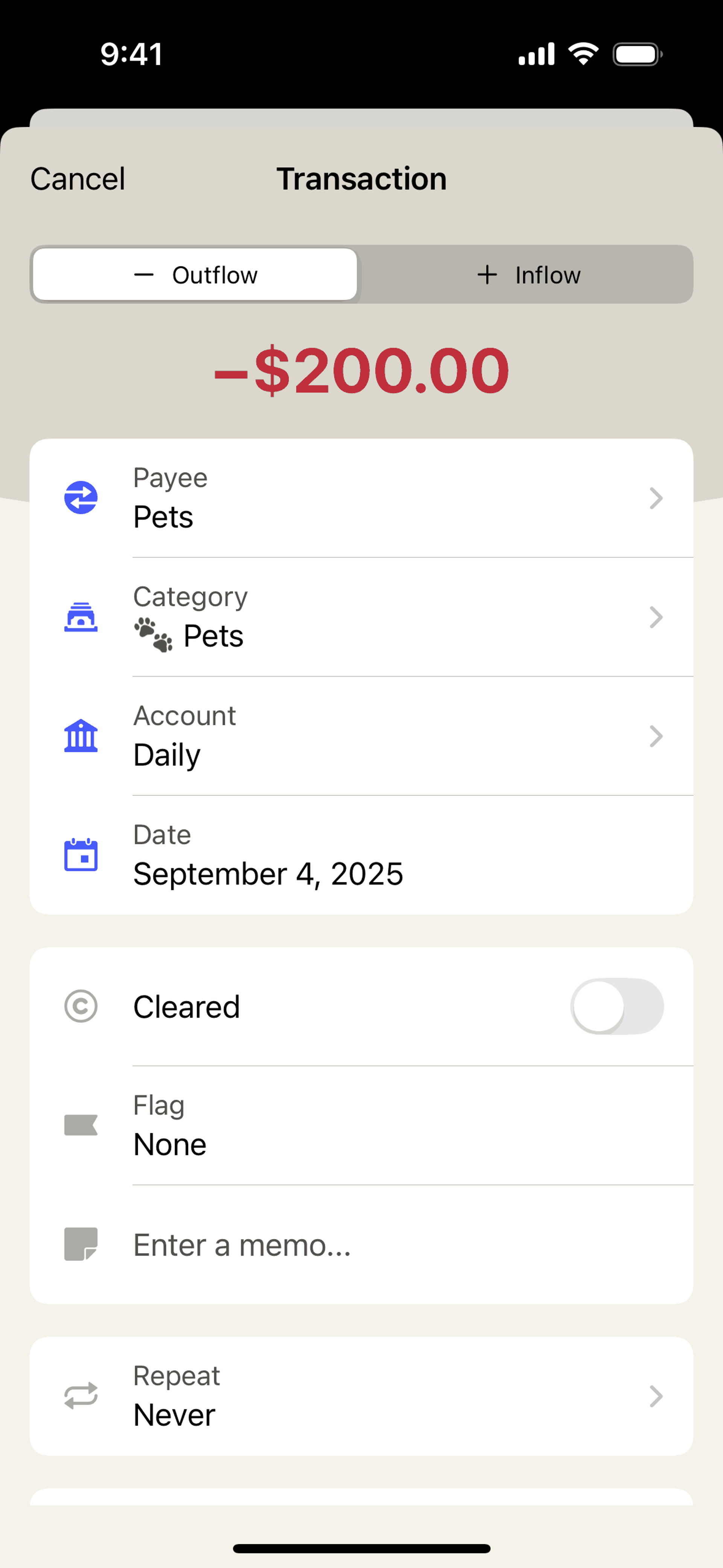 YNAB iOS Finance interface screenshot 23