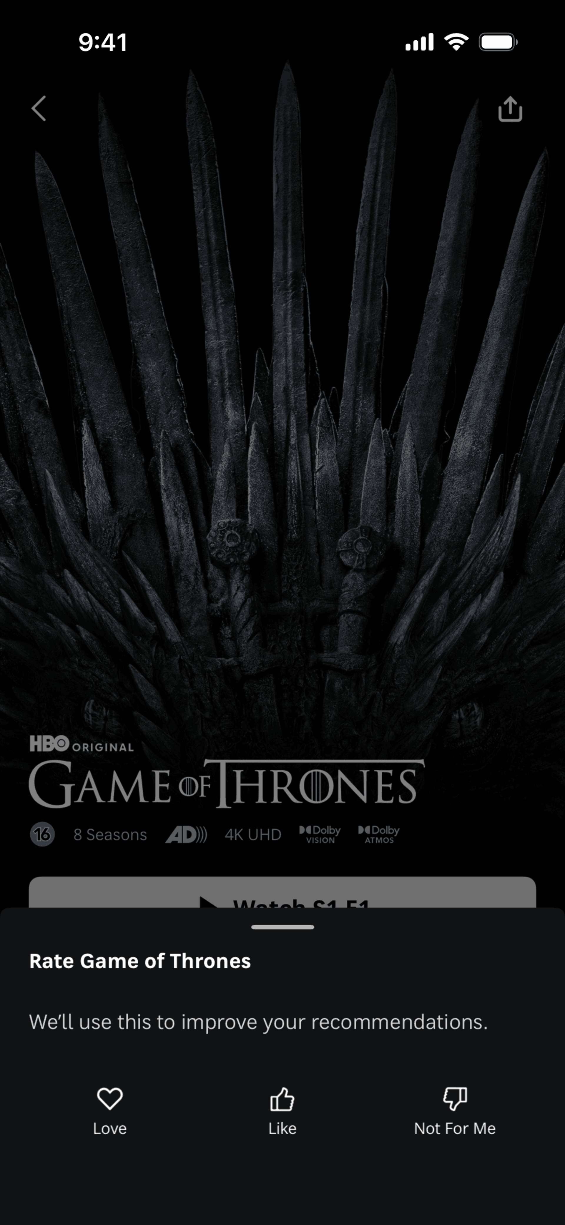 Max iOS Entertainment interface screenshot 7
