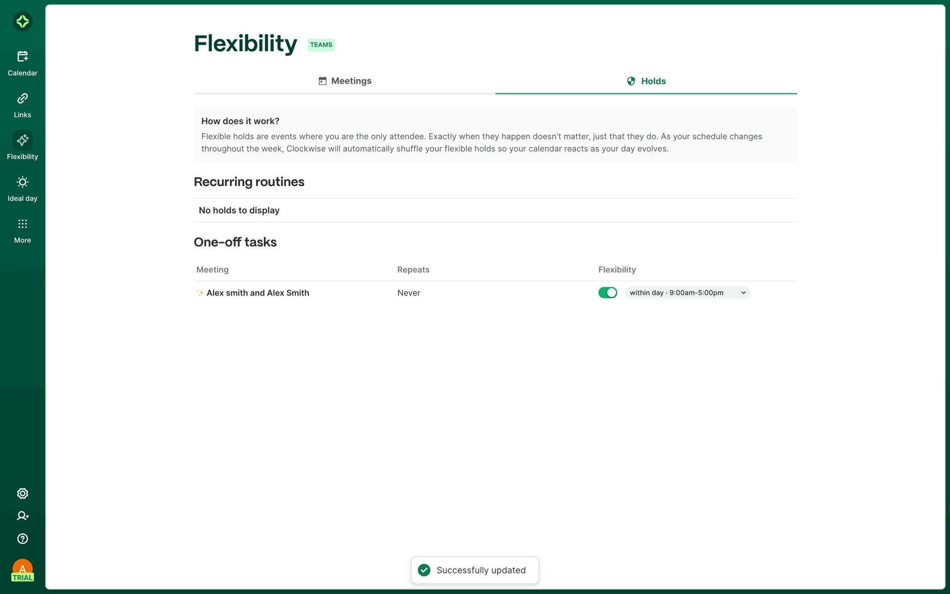 Clockwise Web Productivity interface screenshot 9