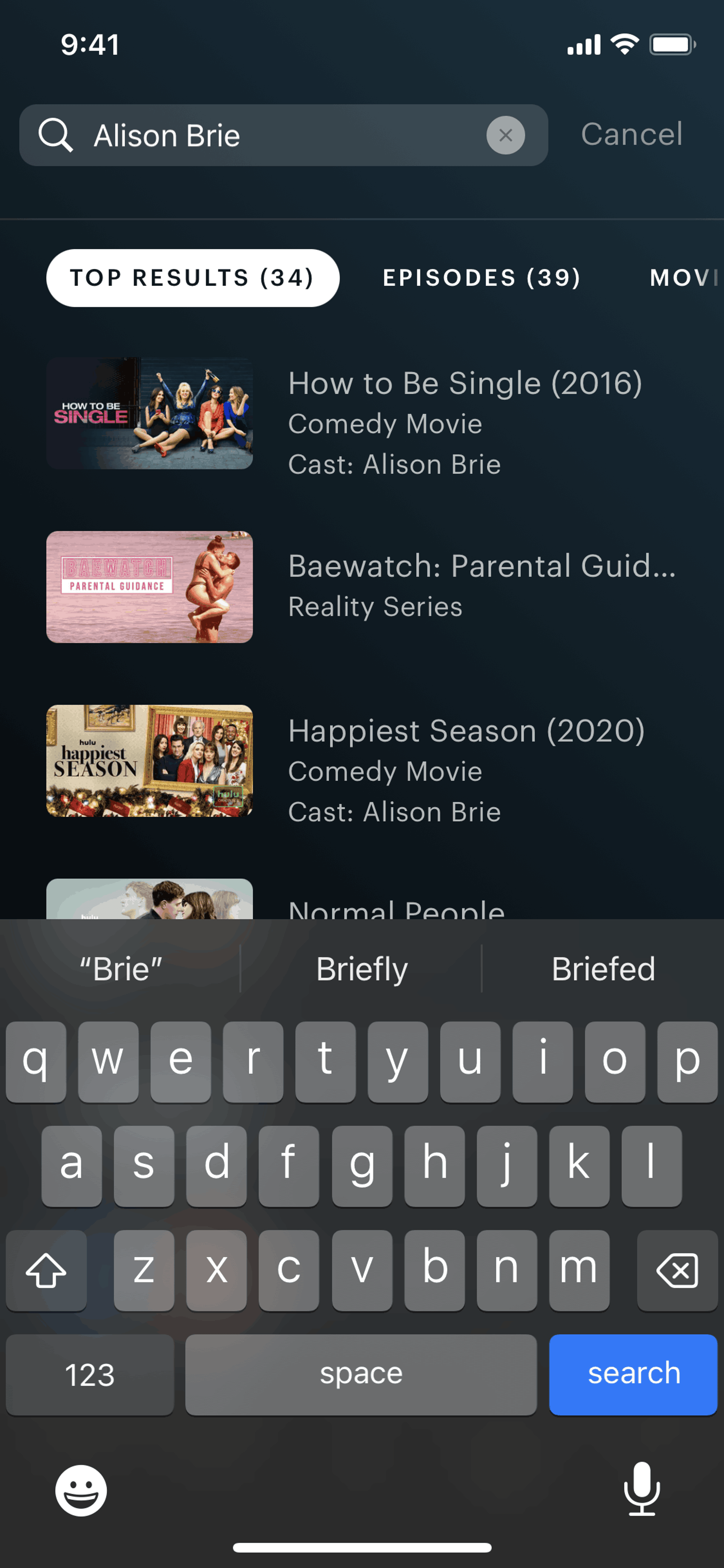 Hulu iOS Entertainment interface screenshot 11