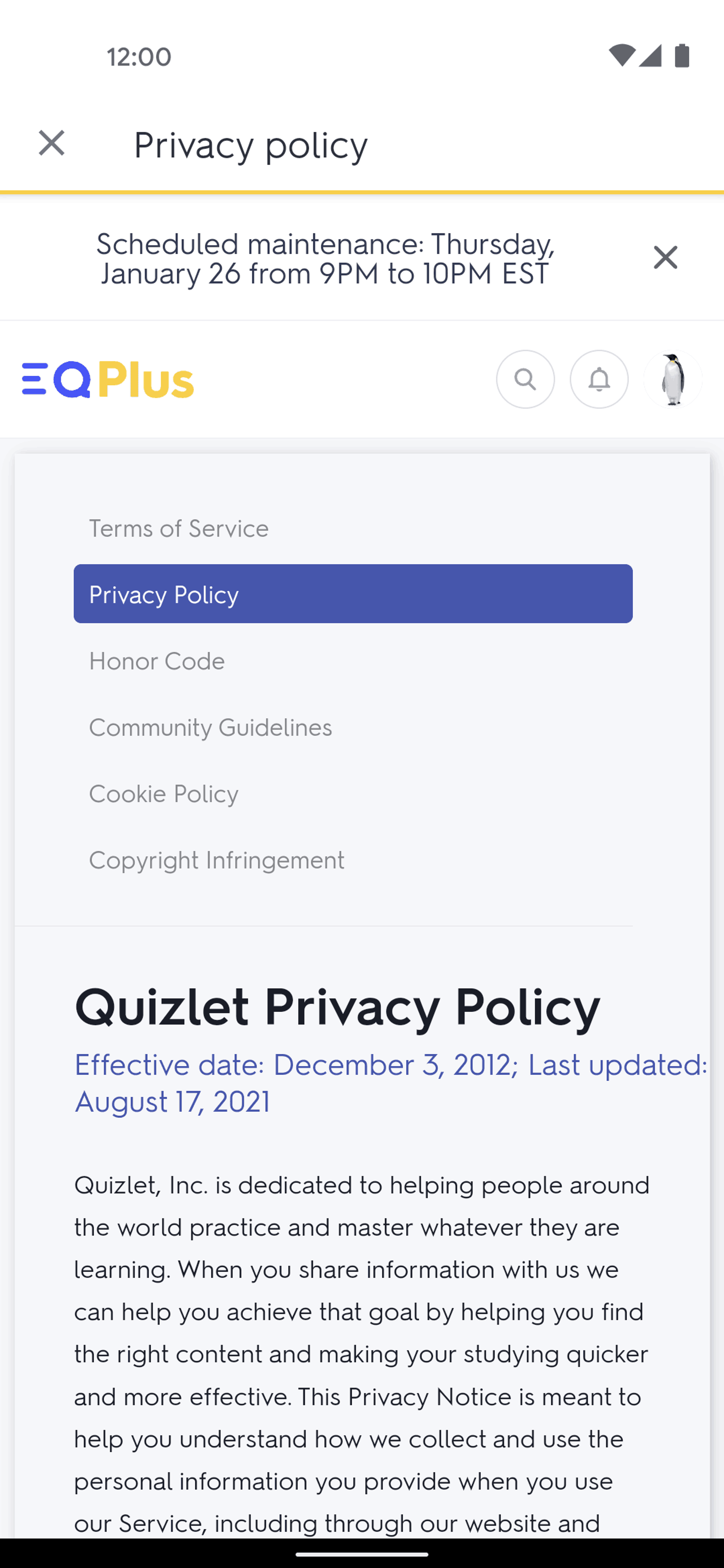Quizlet Android Education interface screenshot 9