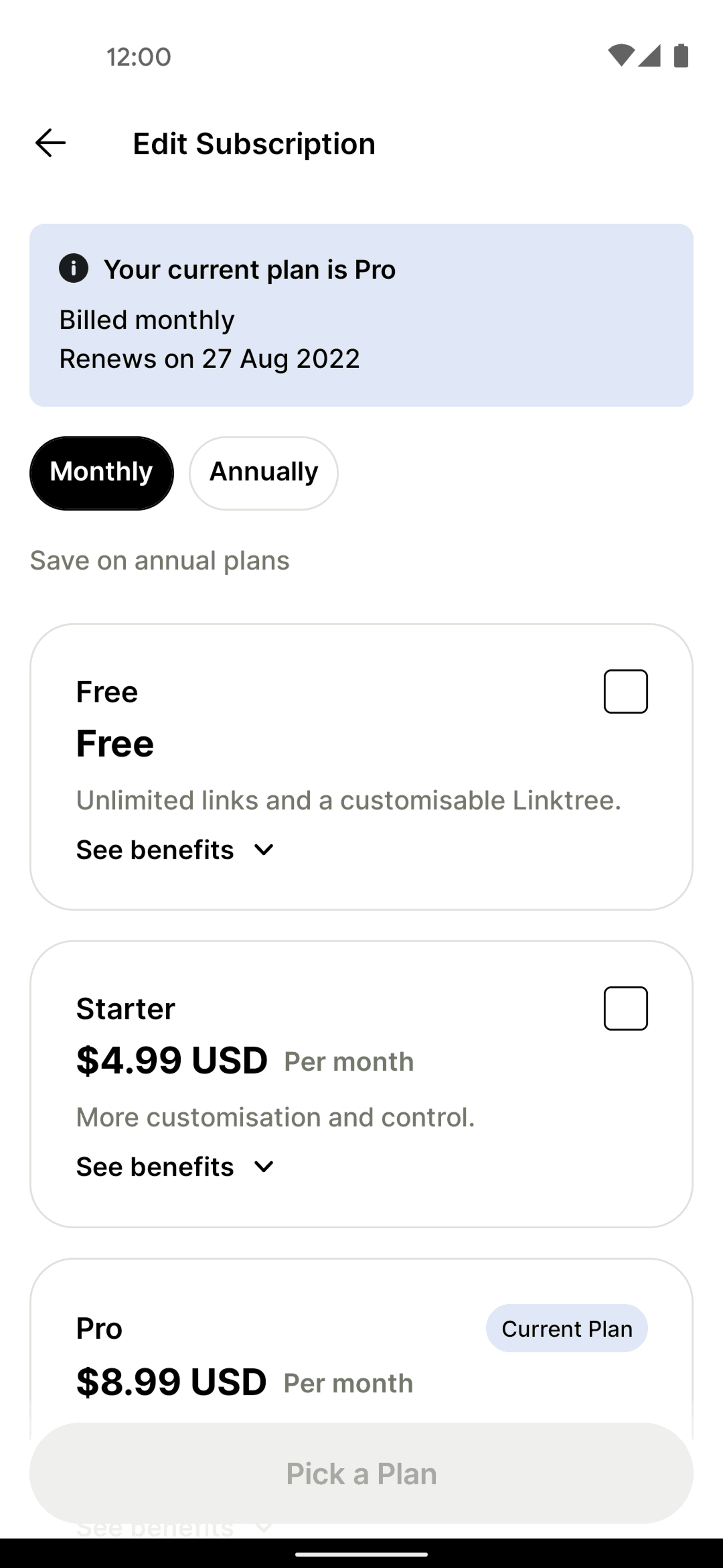 Linktree Android Social Networking interface screenshot 18