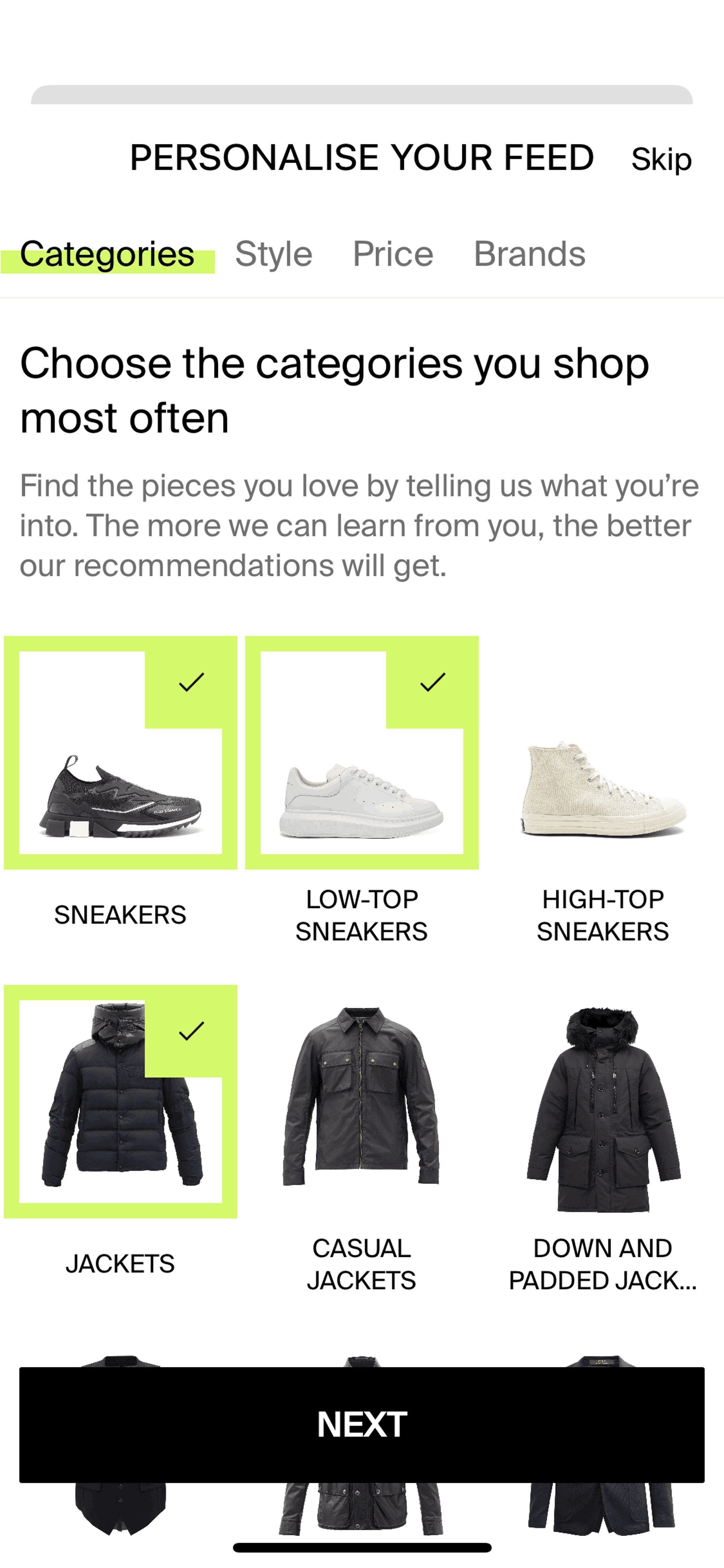 Lyst iOS Shopping interface screenshot 9