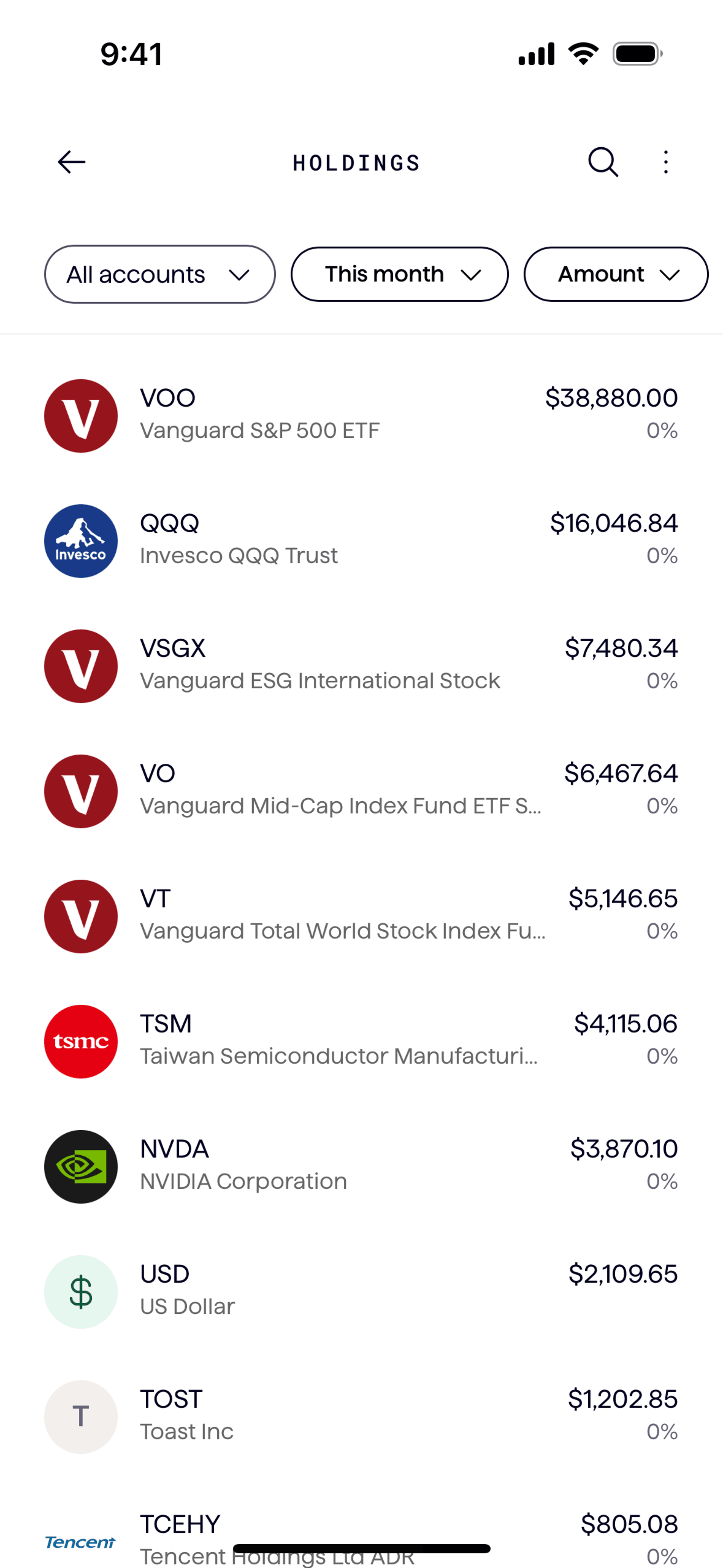 Origin iOS Finance interface screenshot 7