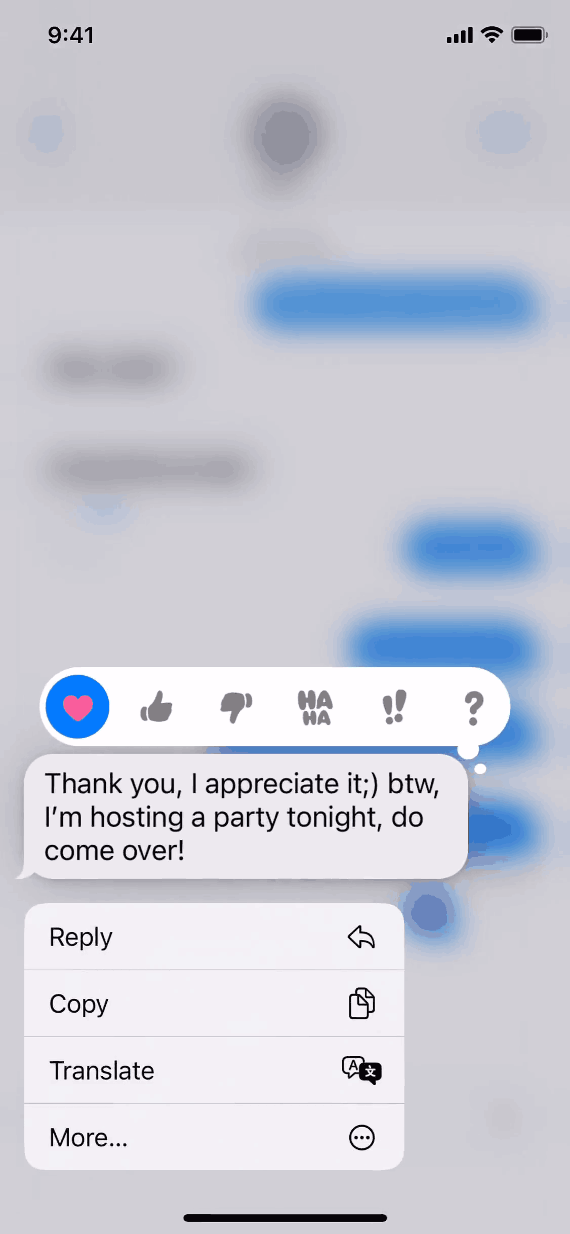 Messages iOS Social Networking interface screenshot 19