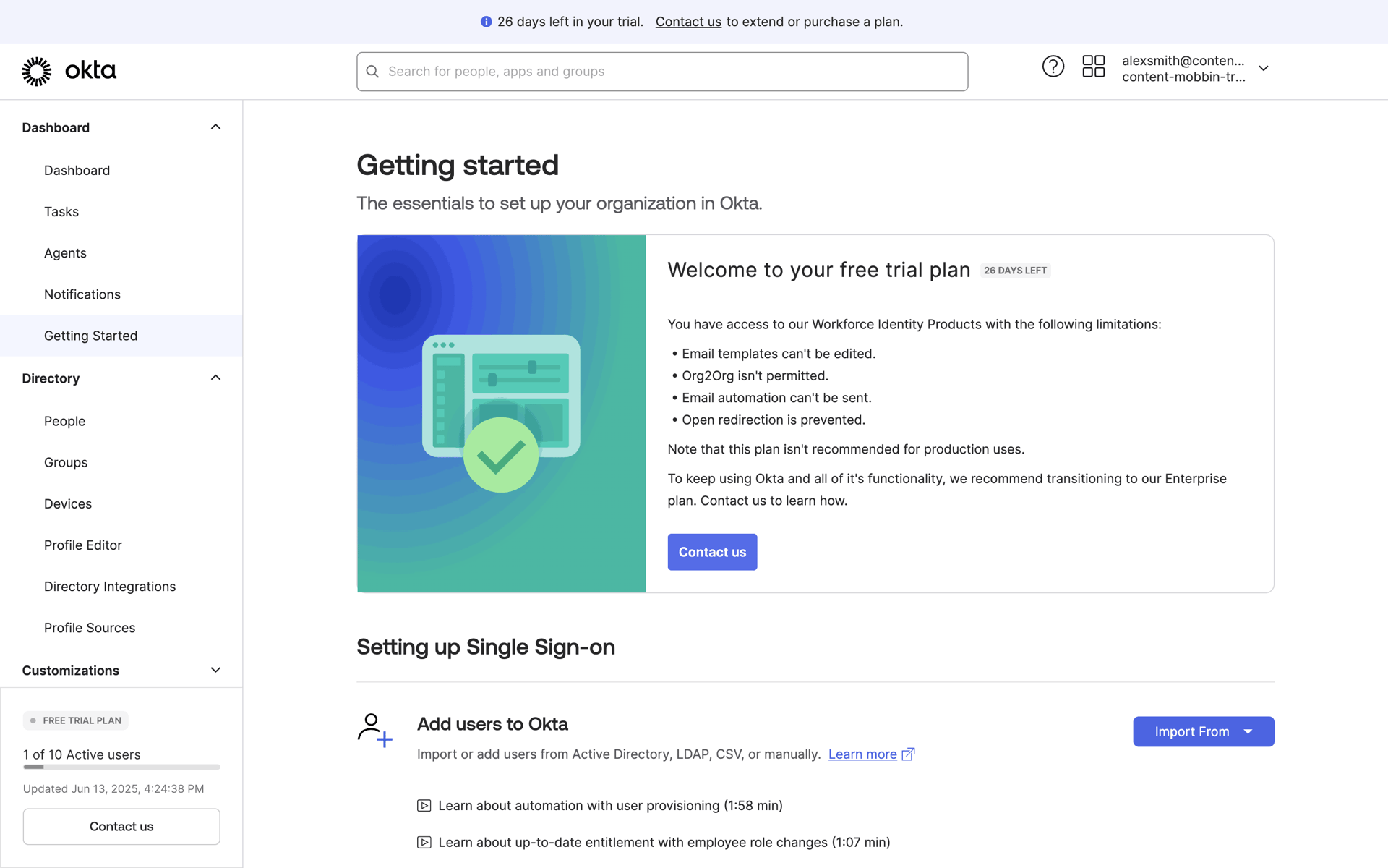 Okta Web Developer Tools interface screenshot 12