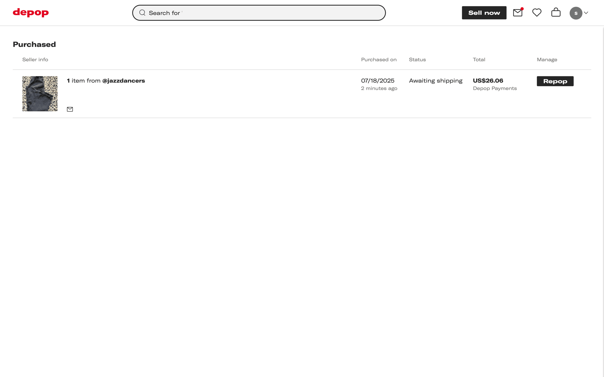 Depop Web Shopping interface screenshot 12