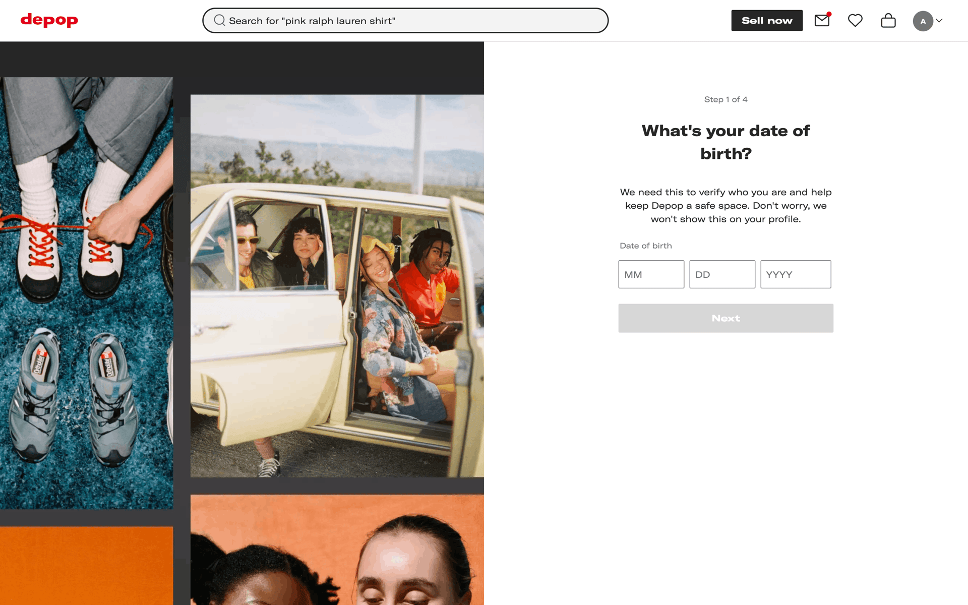 Depop Web Shopping interface screenshot 20