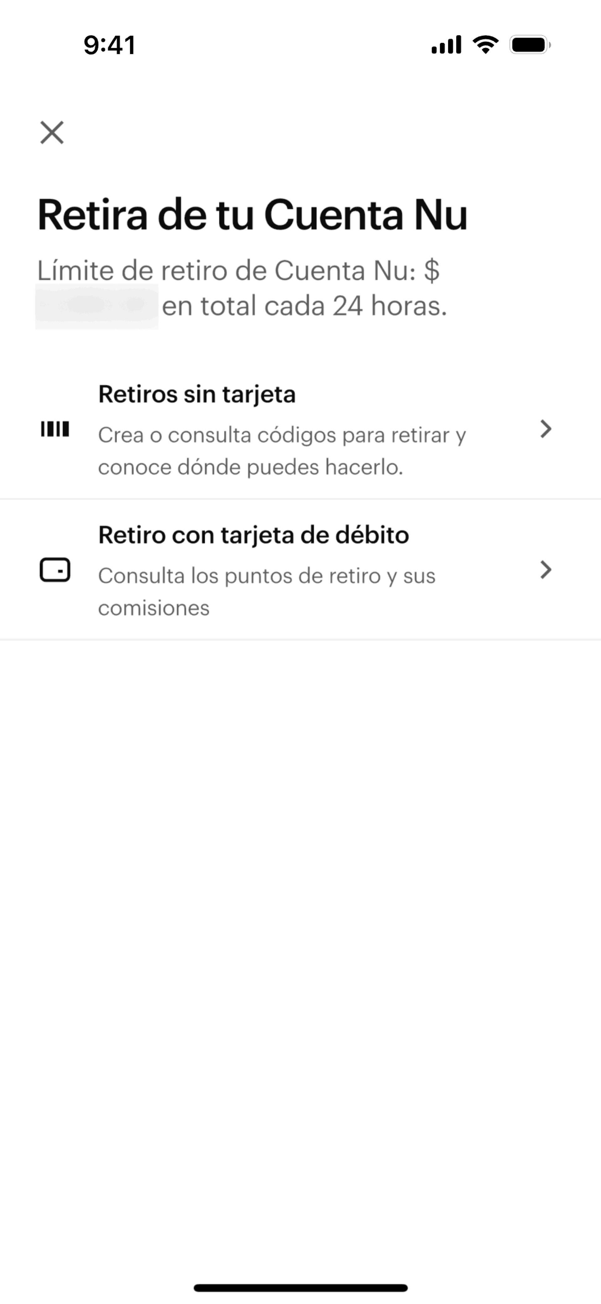 Nu iOS Finance interface screenshot 17