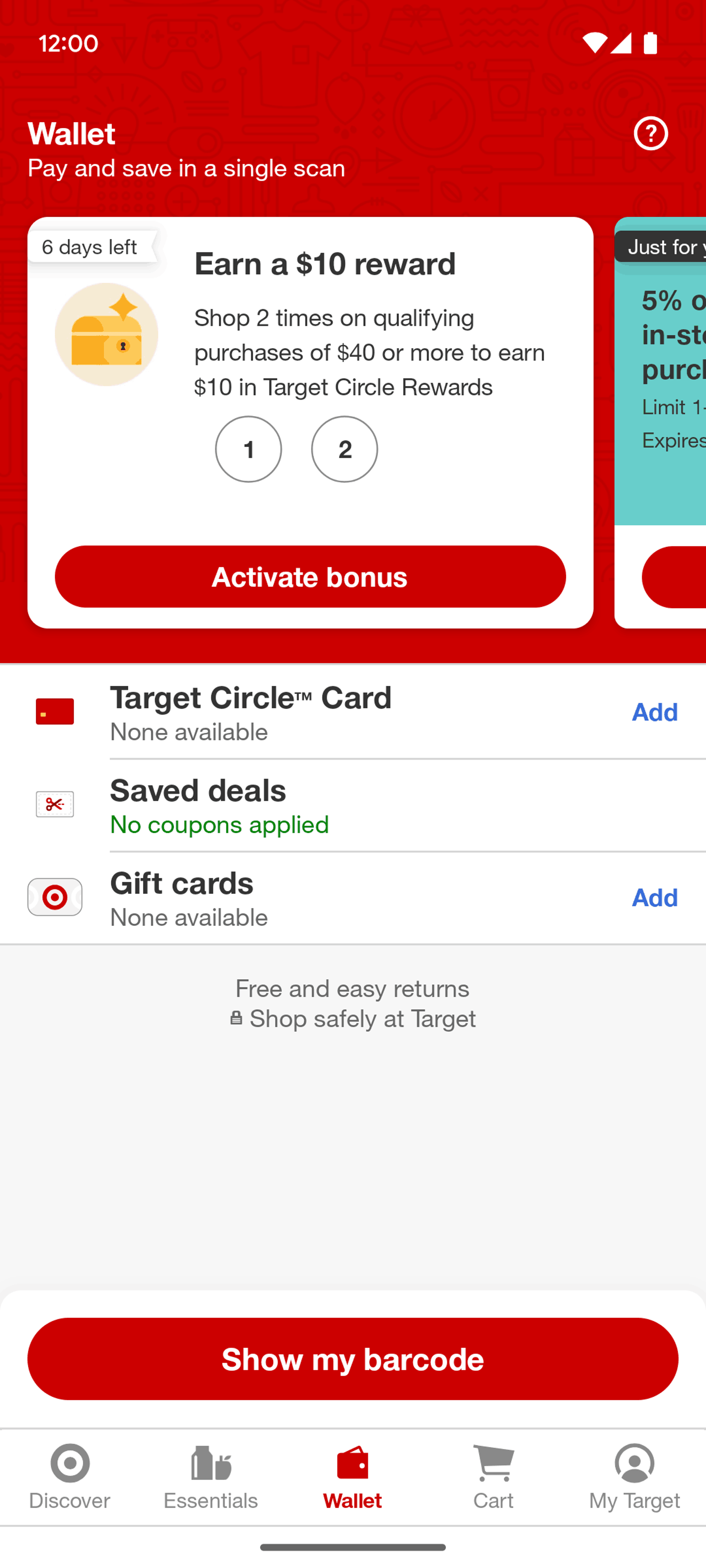 Target Android Shopping interface screenshot 12