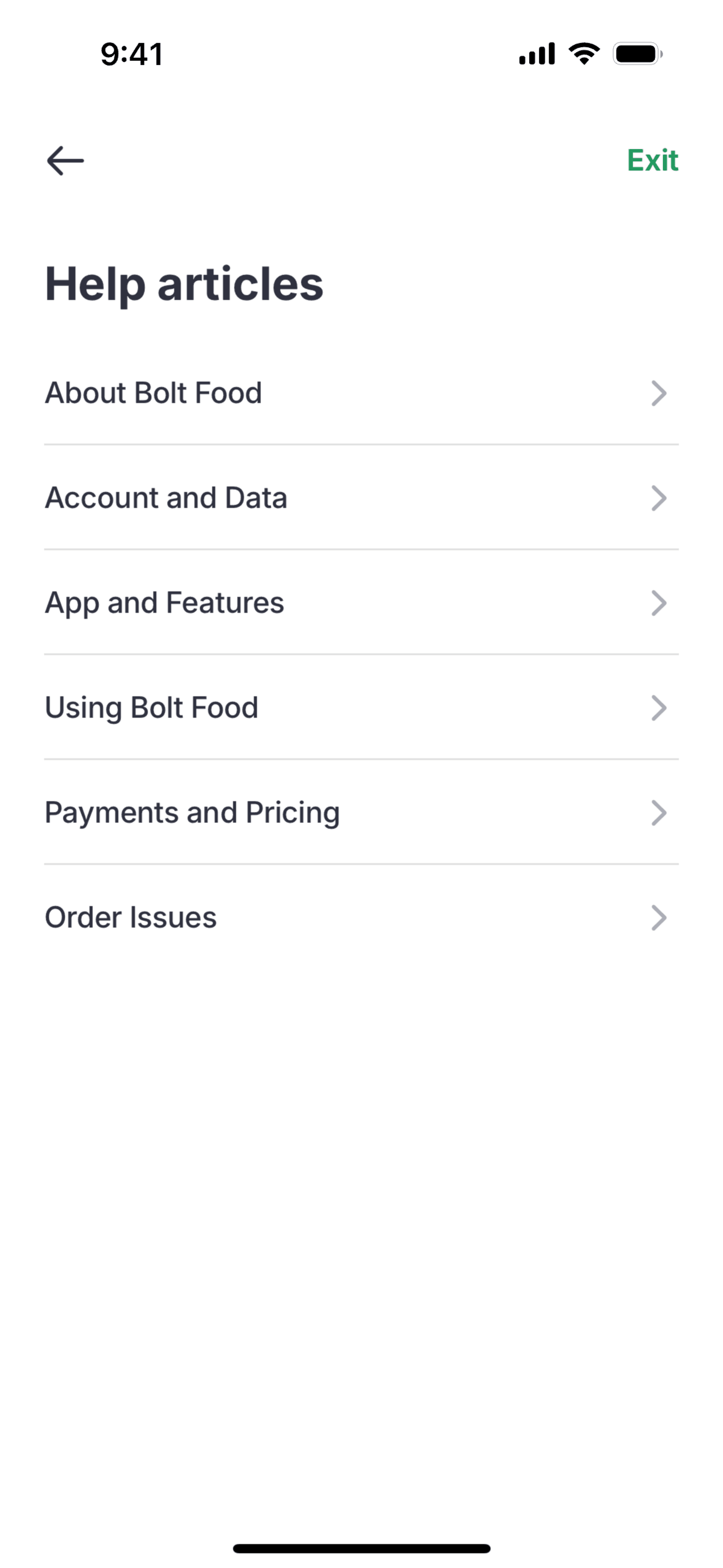 Bolt Food iOS Food & Drink interface screenshot 22
