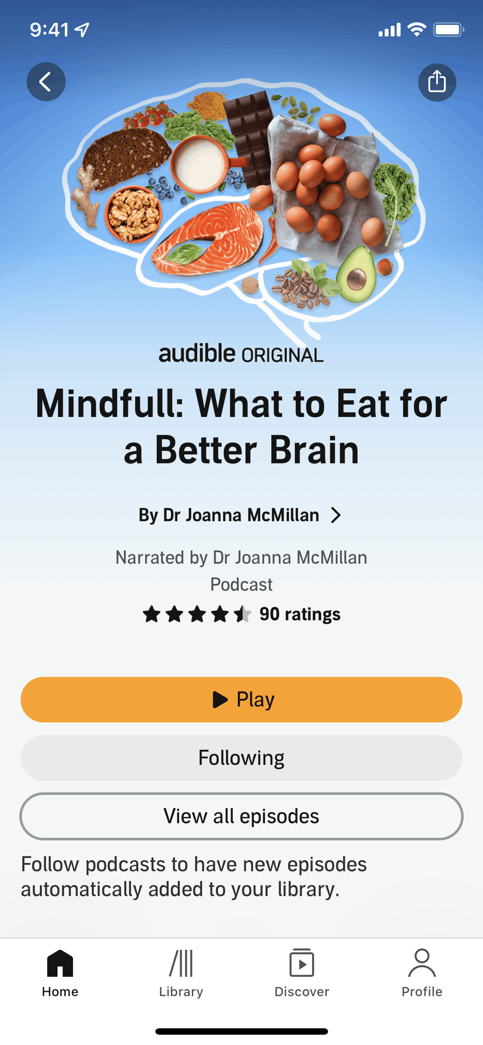 Audible iOS Entertainment interface screenshot 13