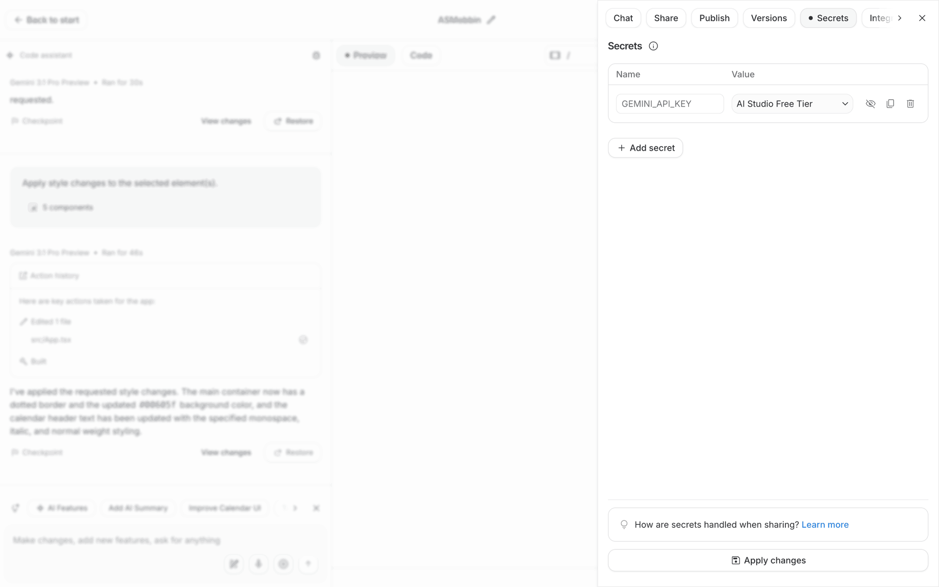 Google AI Studio Web machine learning interface screenshot 4