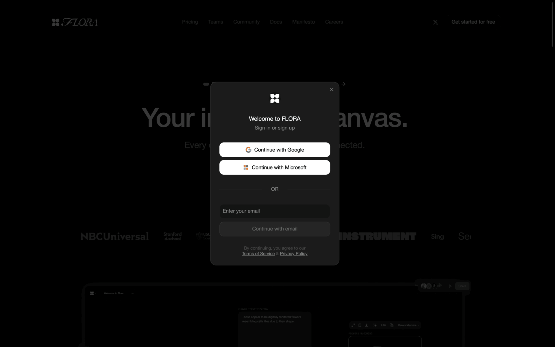 FLORA Web AI interface screenshot 3