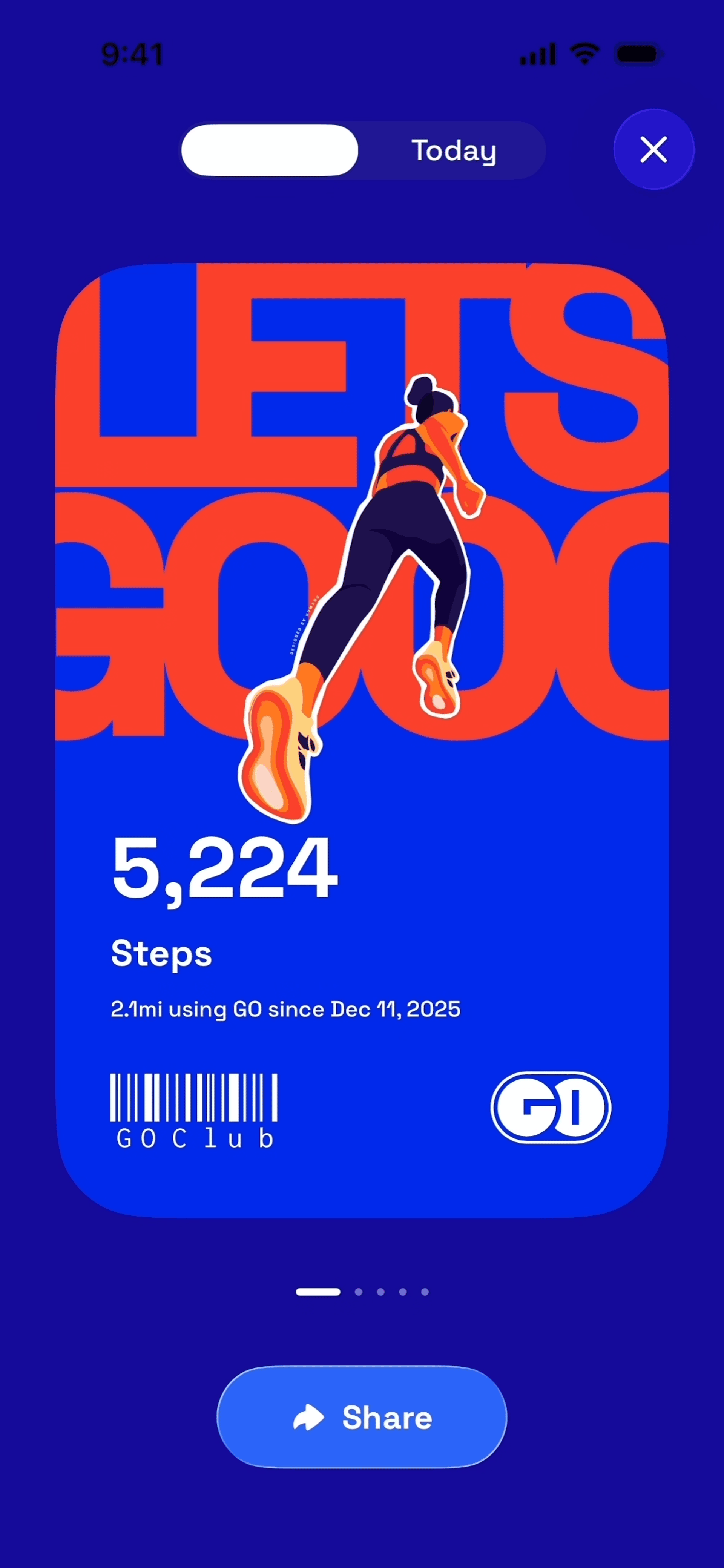 GO Club iOS Health & Fitness interface screenshot 20