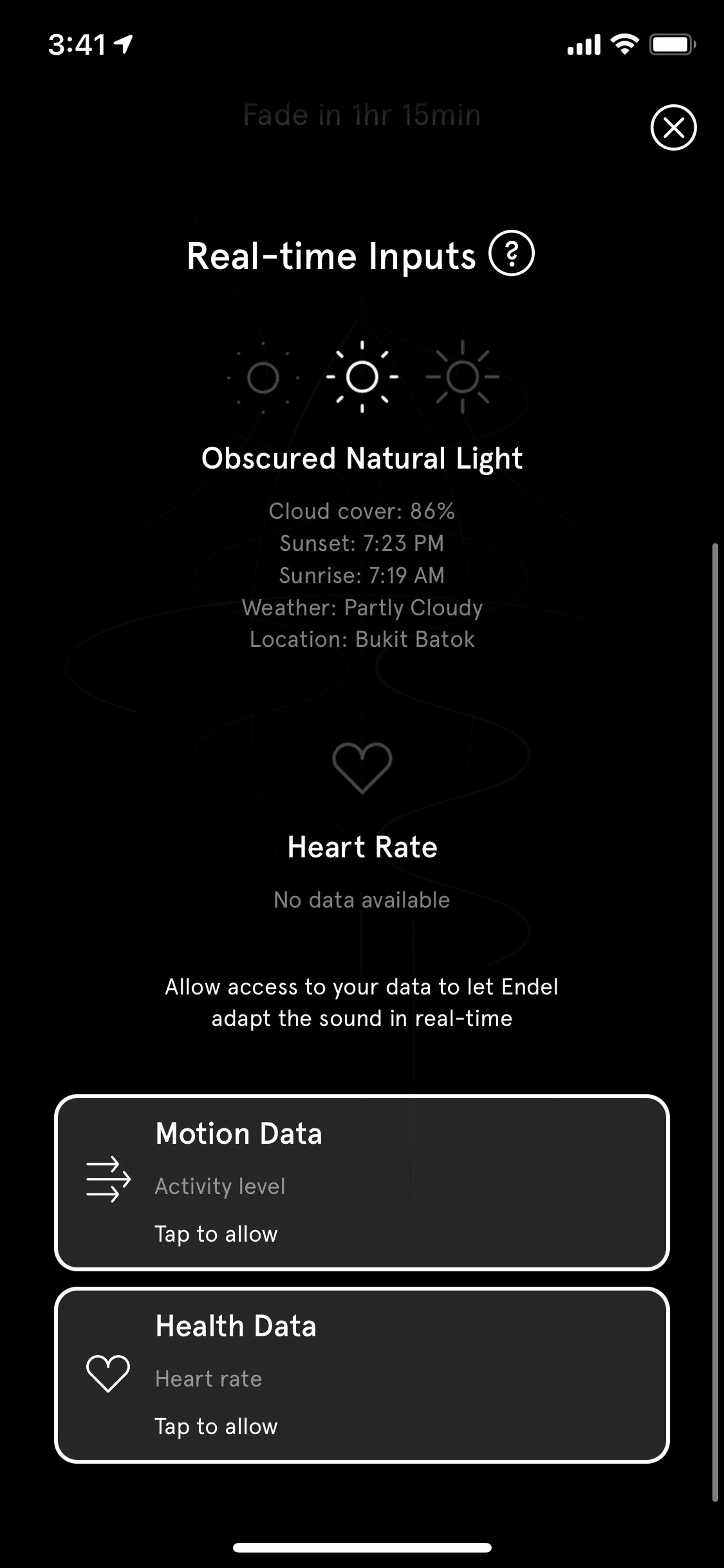 Endel iOS Health & Fitness interface screenshot 19