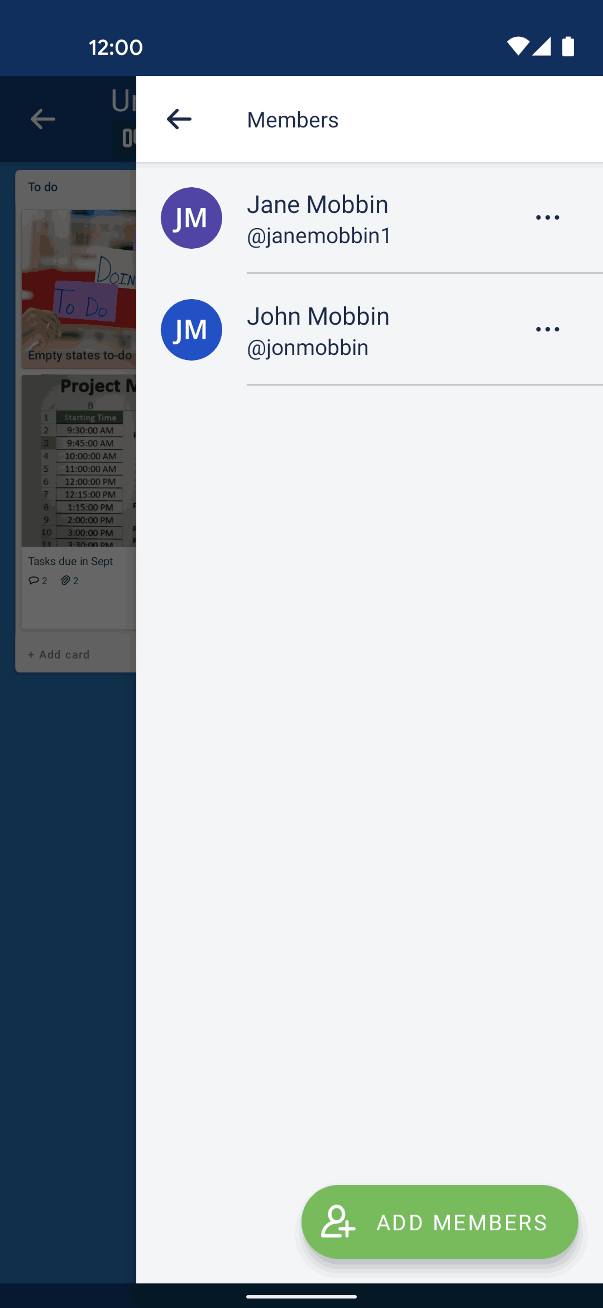 Trello Android Business interface screenshot 24