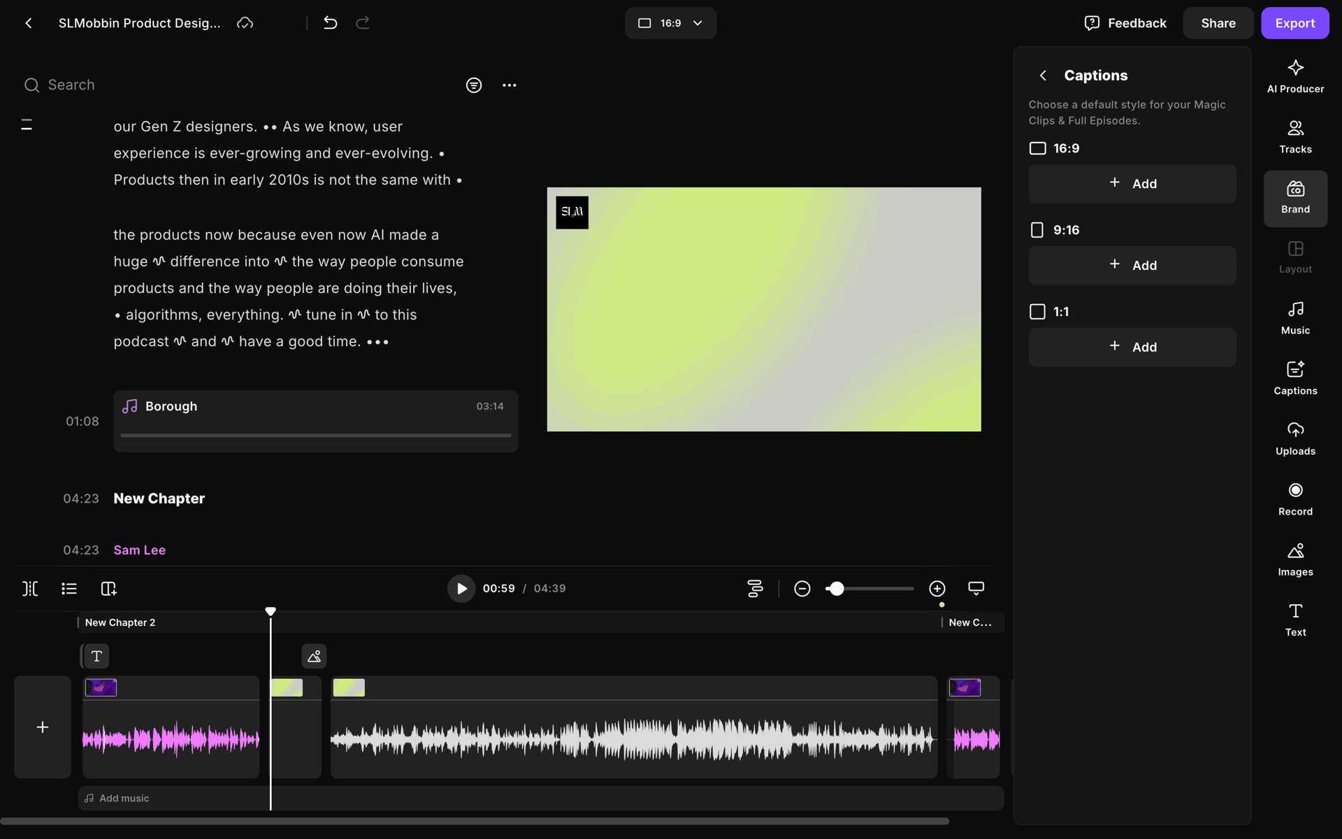 Riverside Web Photo & Video interface screenshot 17