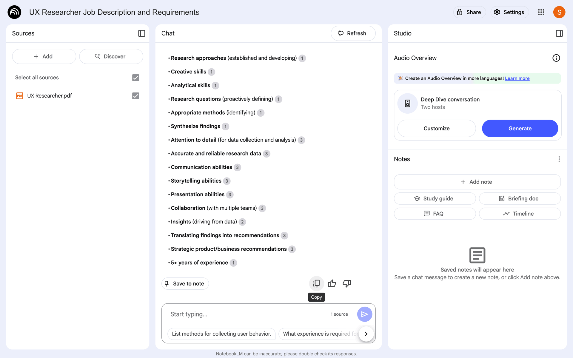 NotebookLM Web AI interface screenshot 6
