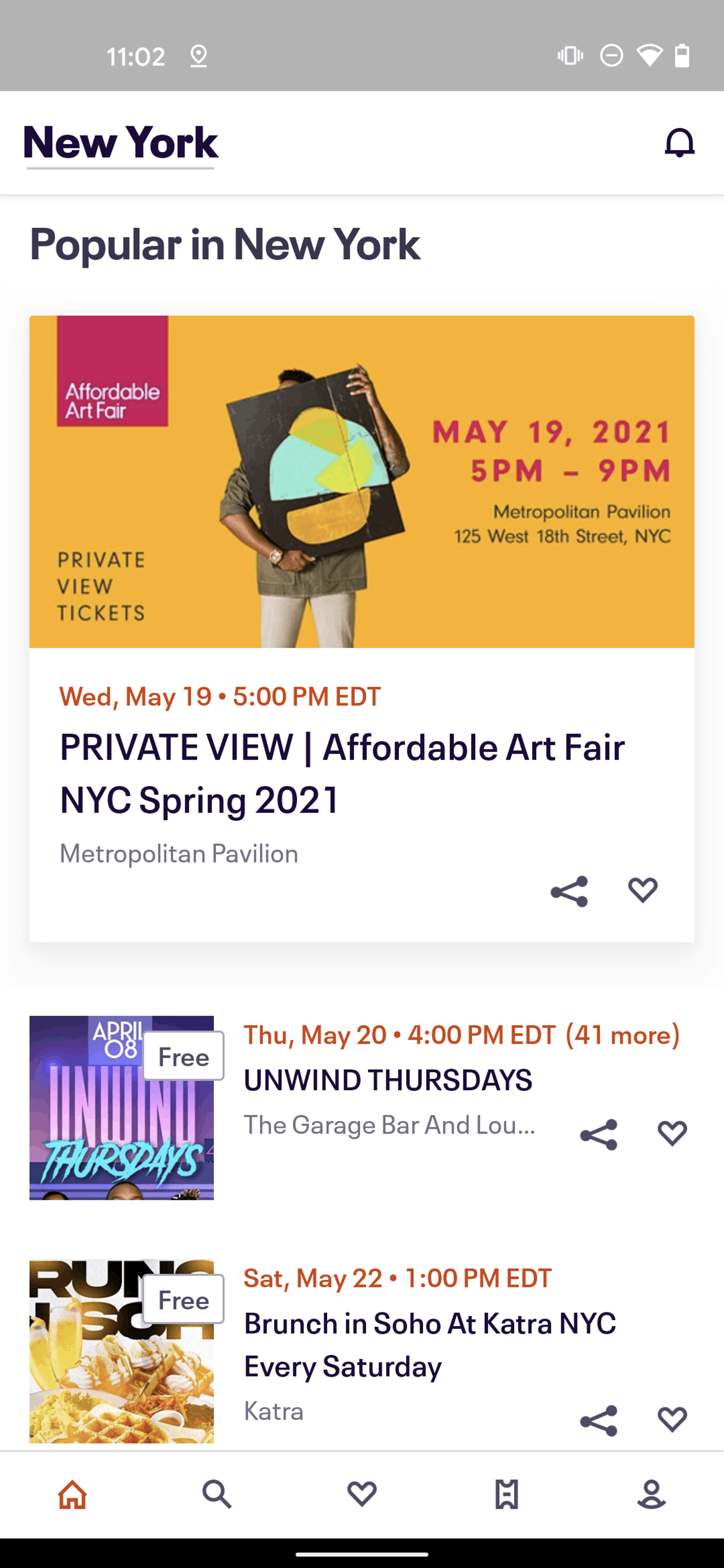 Eventbrite Android Entertainment interface screenshot 18
