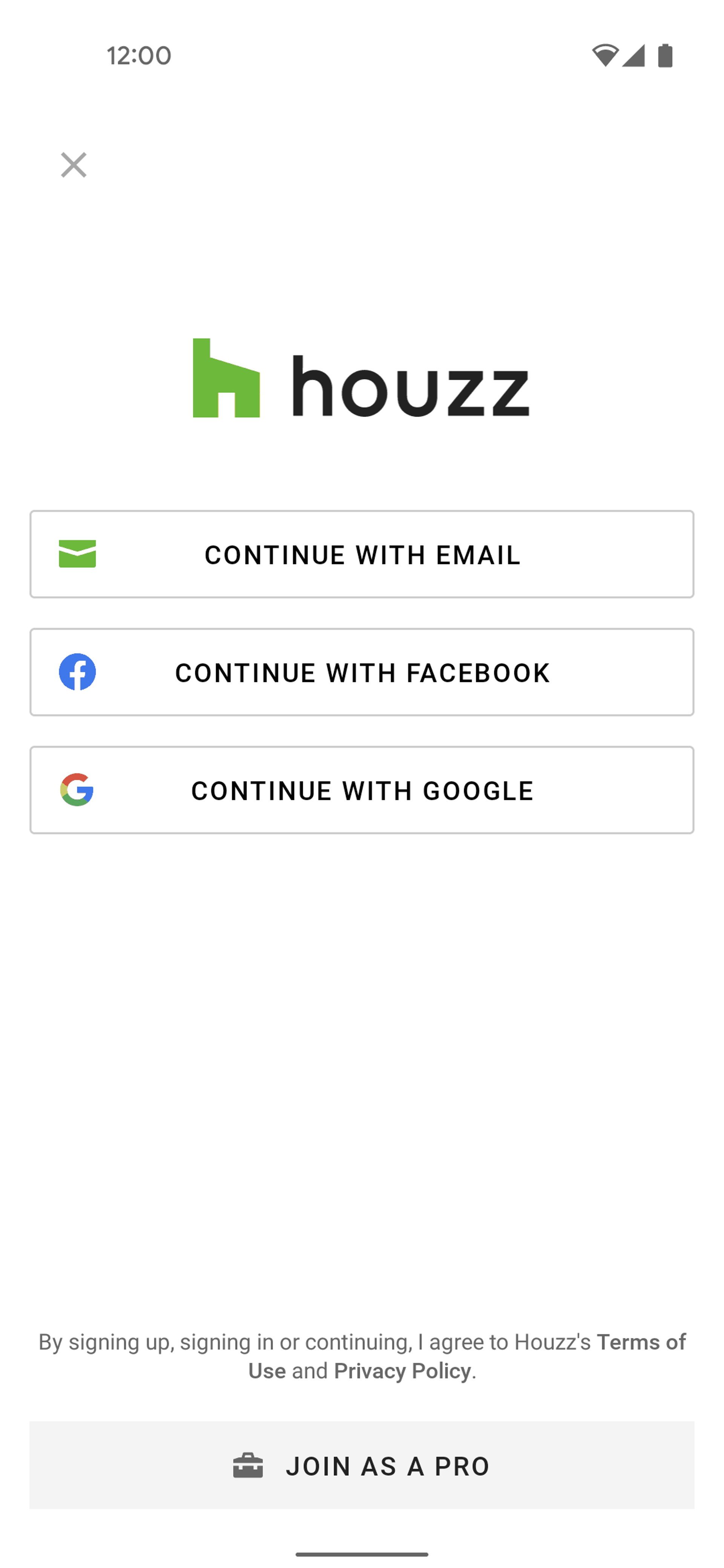 Houzz Android Lifestyle interface screenshot 7