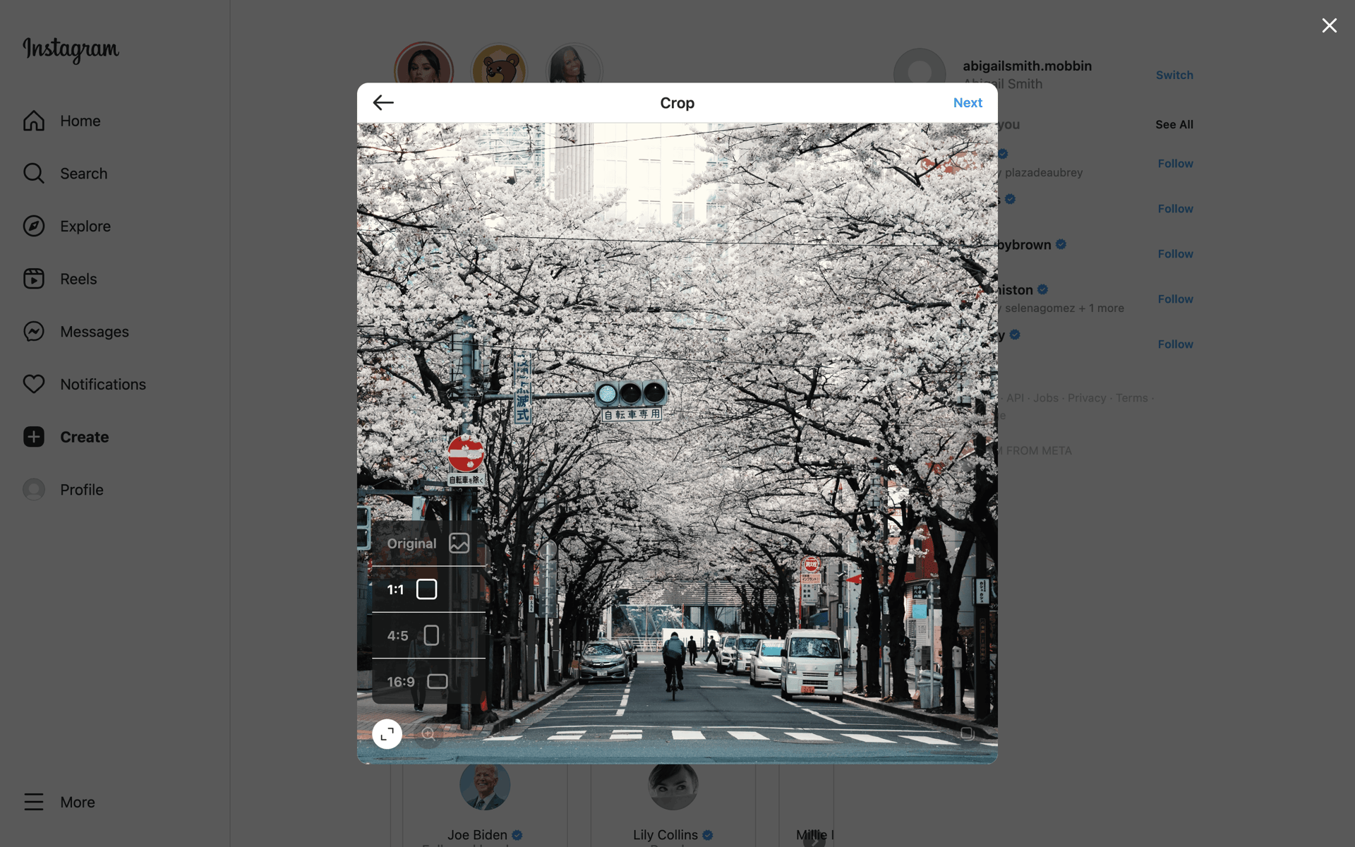 Instagram Web Photo & Video interface screenshot 22