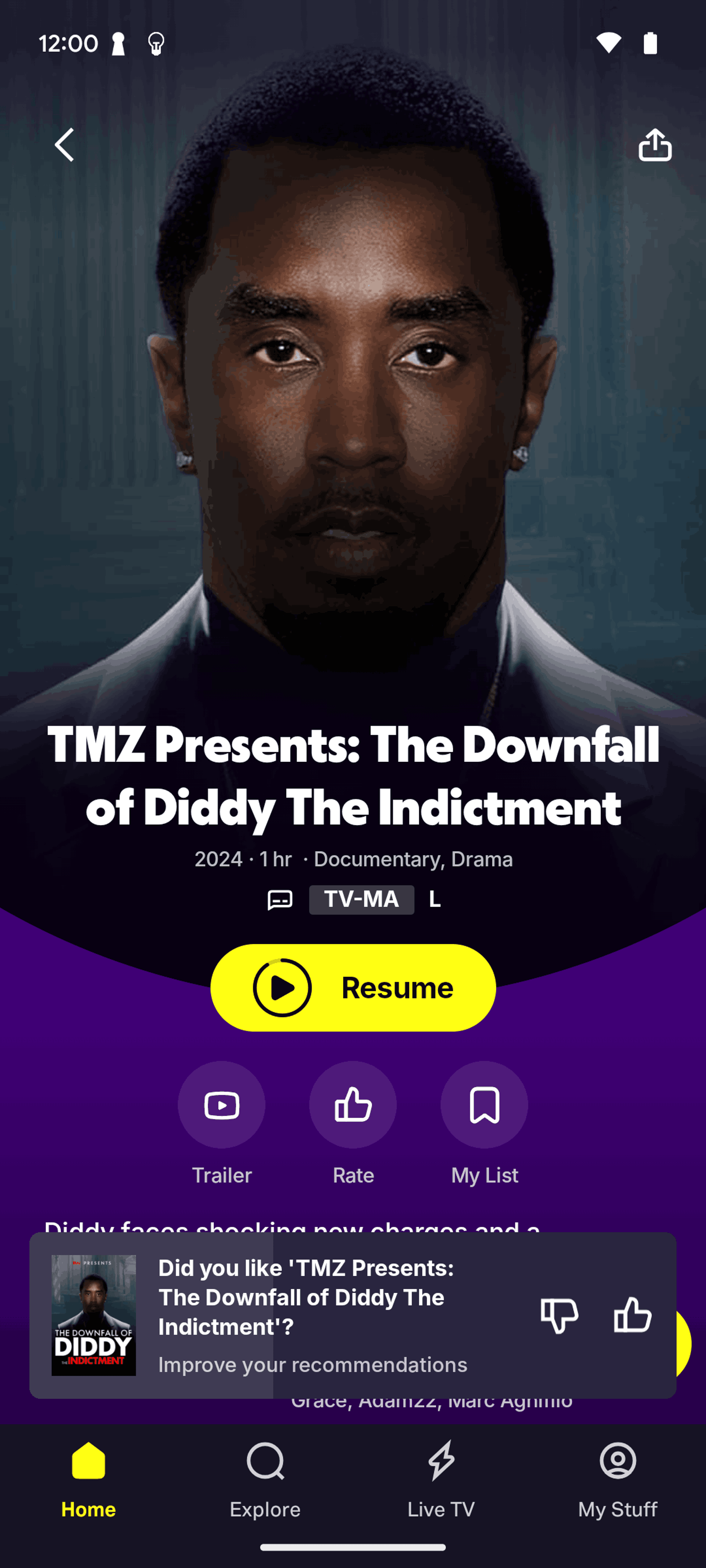 Tubi Android Entertainment interface screenshot 12