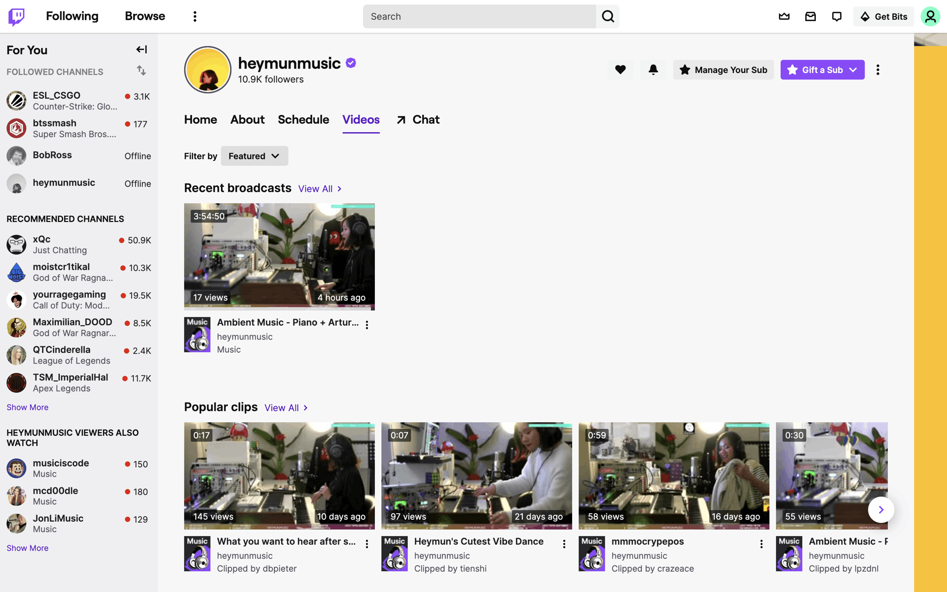 Twitch Web Photo & Video interface screenshot 11