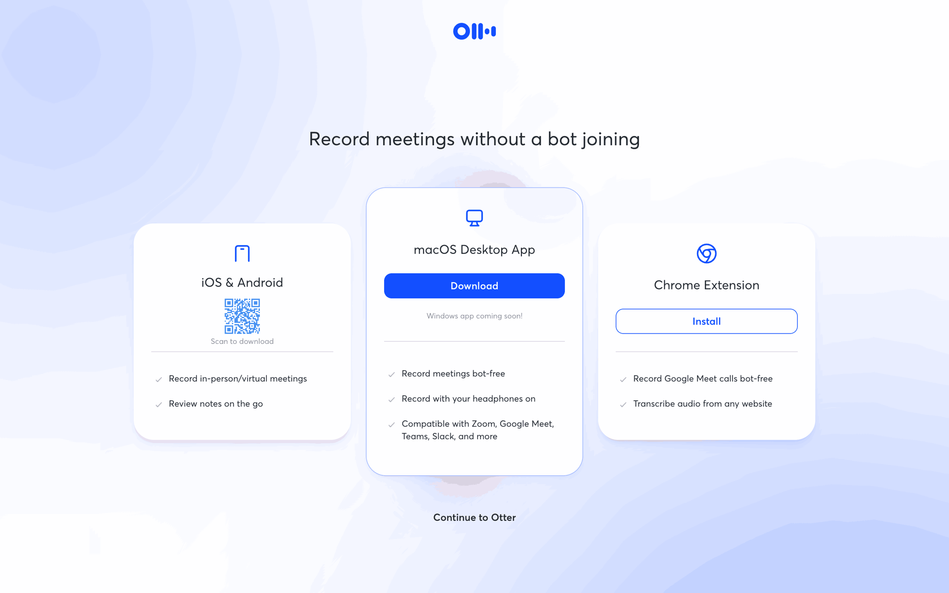Otter.ai Web AI interface screenshot 21