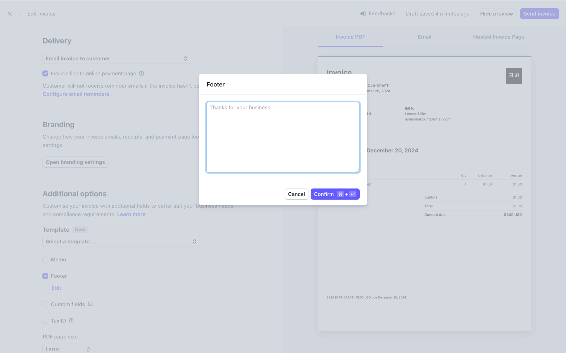 Stripe Web Business interface screenshot 5